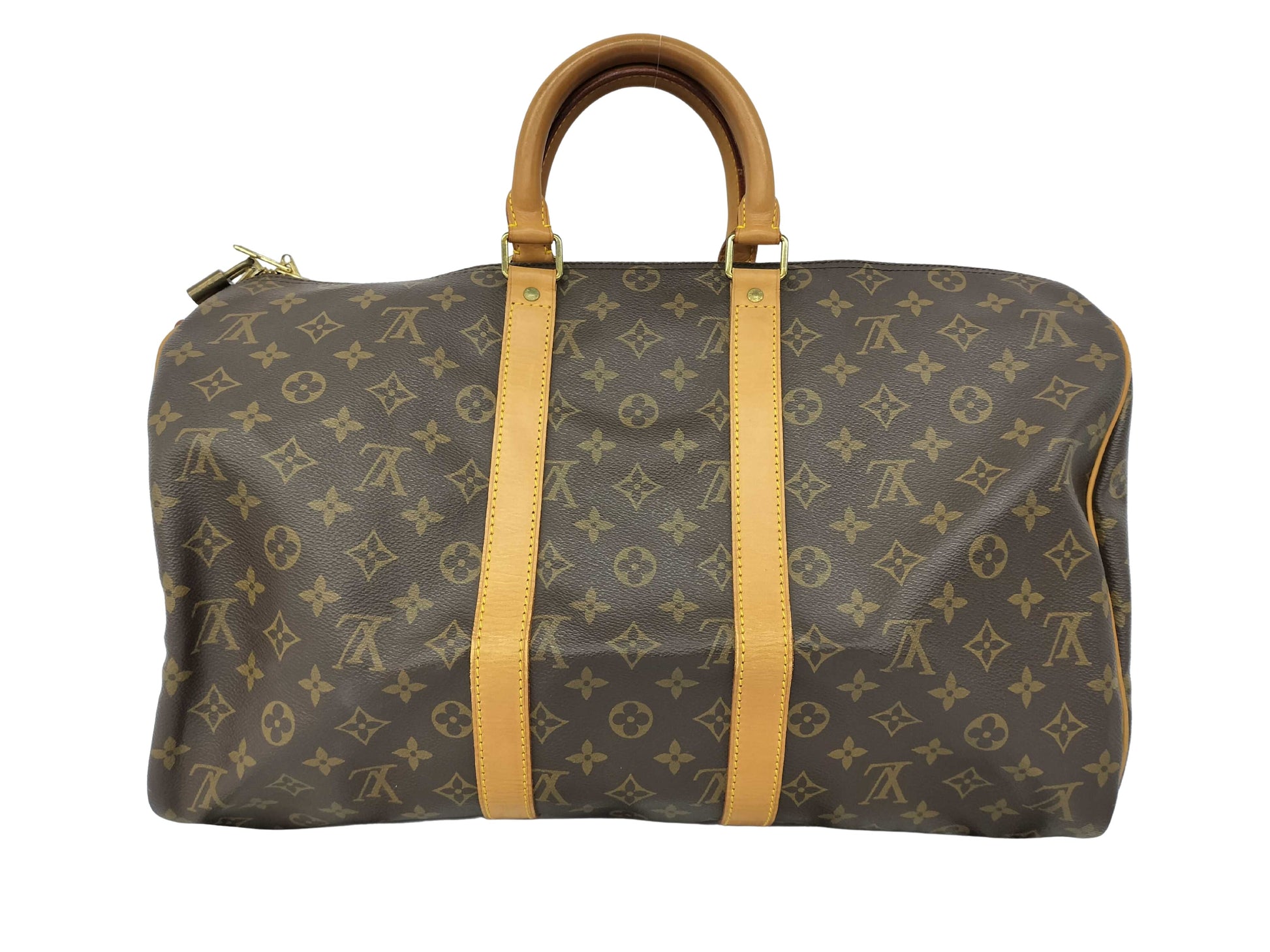 Louis Vuitton Keepall Bandouliere Bag Monogram Canvas, BROWN, CANVAS, Travel bag