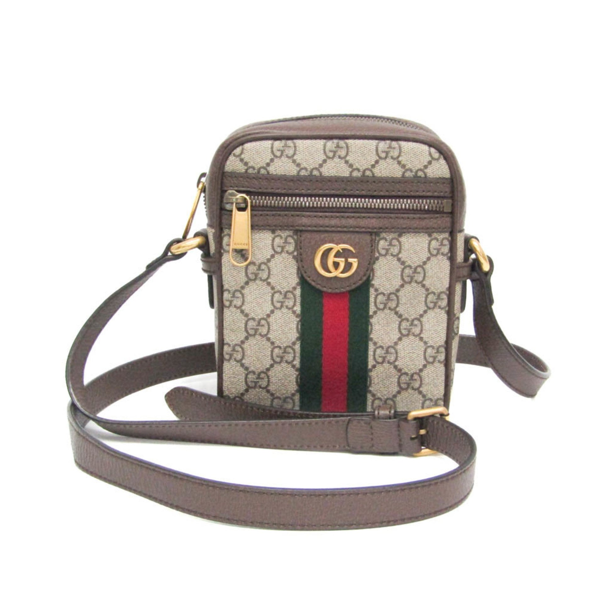 Gucci Ophidia, Beige, Canvas, shoulder