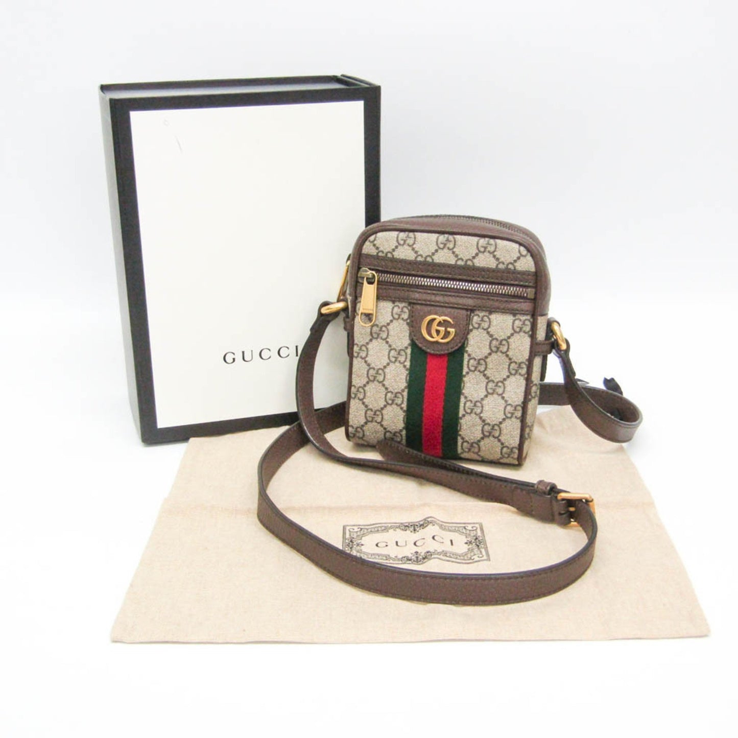 Gucci Ophidia, Beige, Canvas, shoulder
