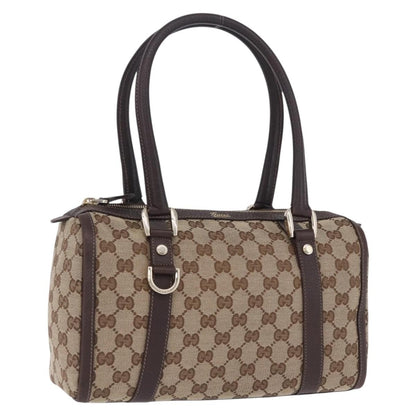 Gucci Abbey Boston Canvas, Beige, Canvas, Shoulder Bag