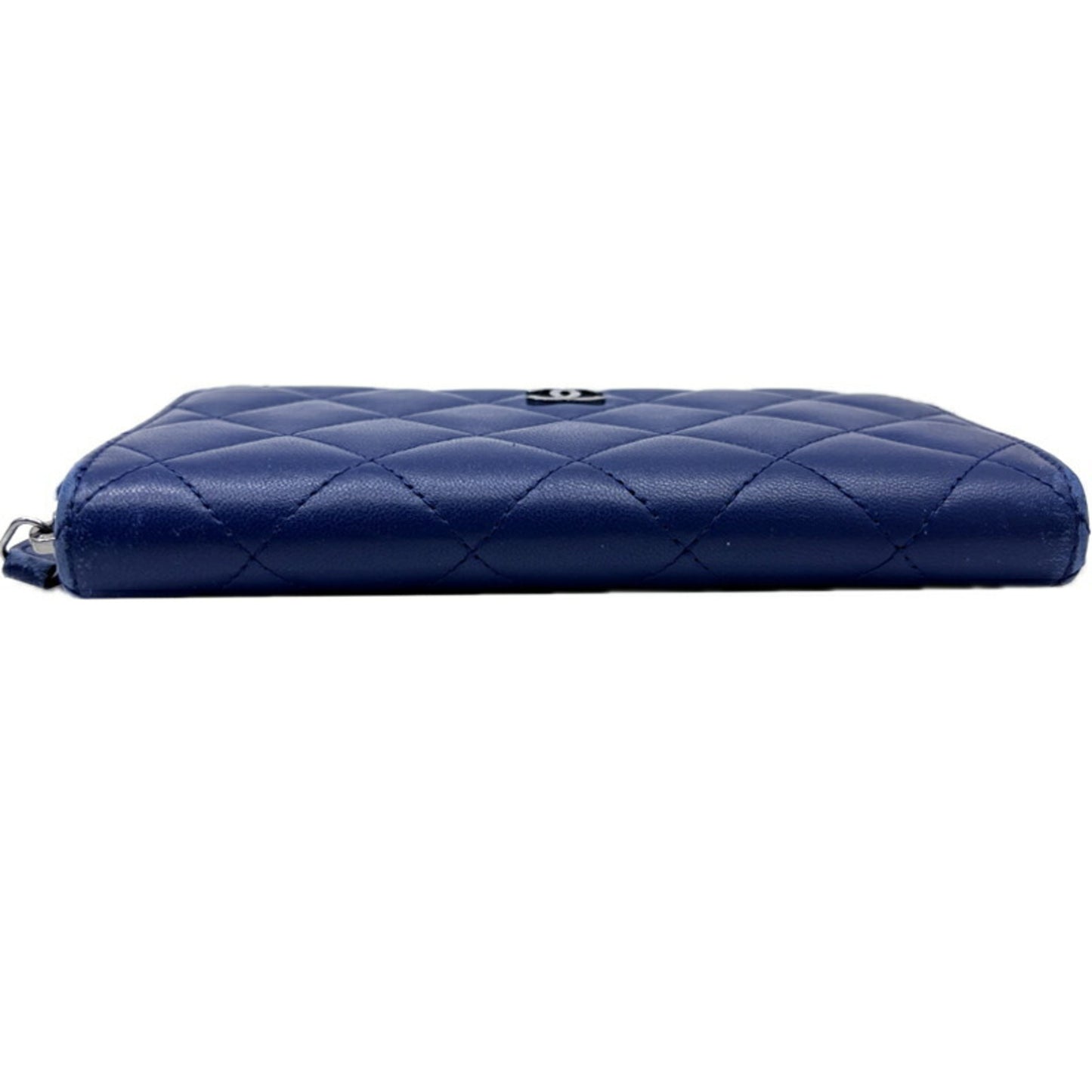 Chanel Coco Mark, Blue, Leather, wallet
