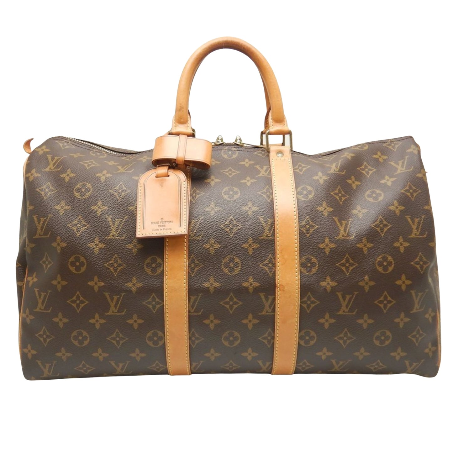 Louis Vuitton Keepall 45, Brown, Canvas, travel