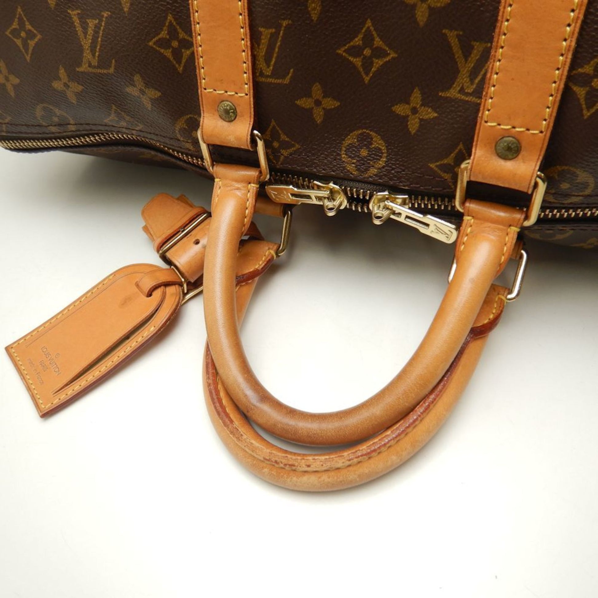 Louis Vuitton Keepall 45, Brown, Canvas, travel