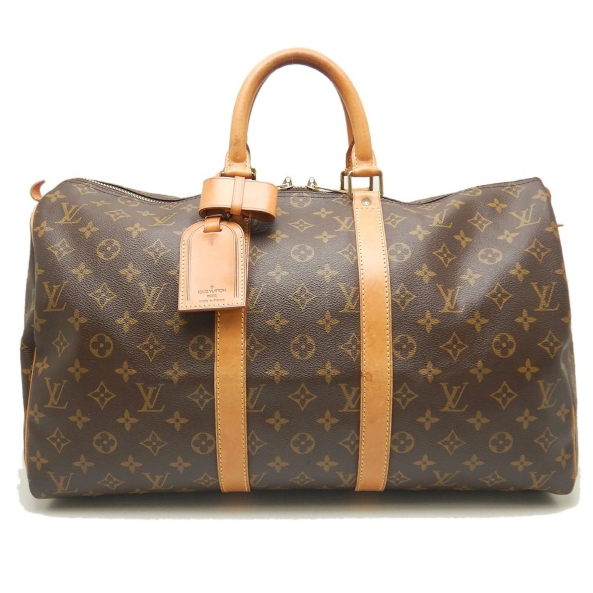 Louis Vuitton Keepall 45, Brown, Canvas, travel