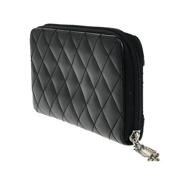 Chanel Cambon, Black, Leather, wallet