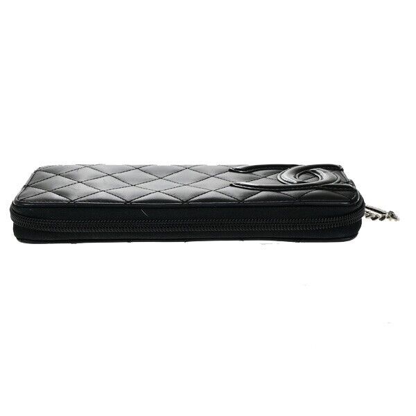 Chanel Cambon, Black, Leather, wallet