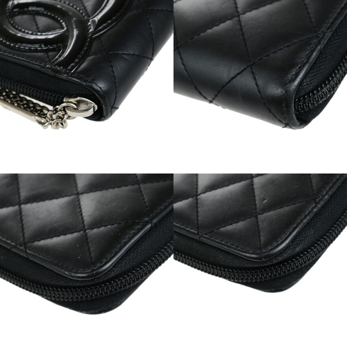 Chanel Cambon, Black, Leather, wallet