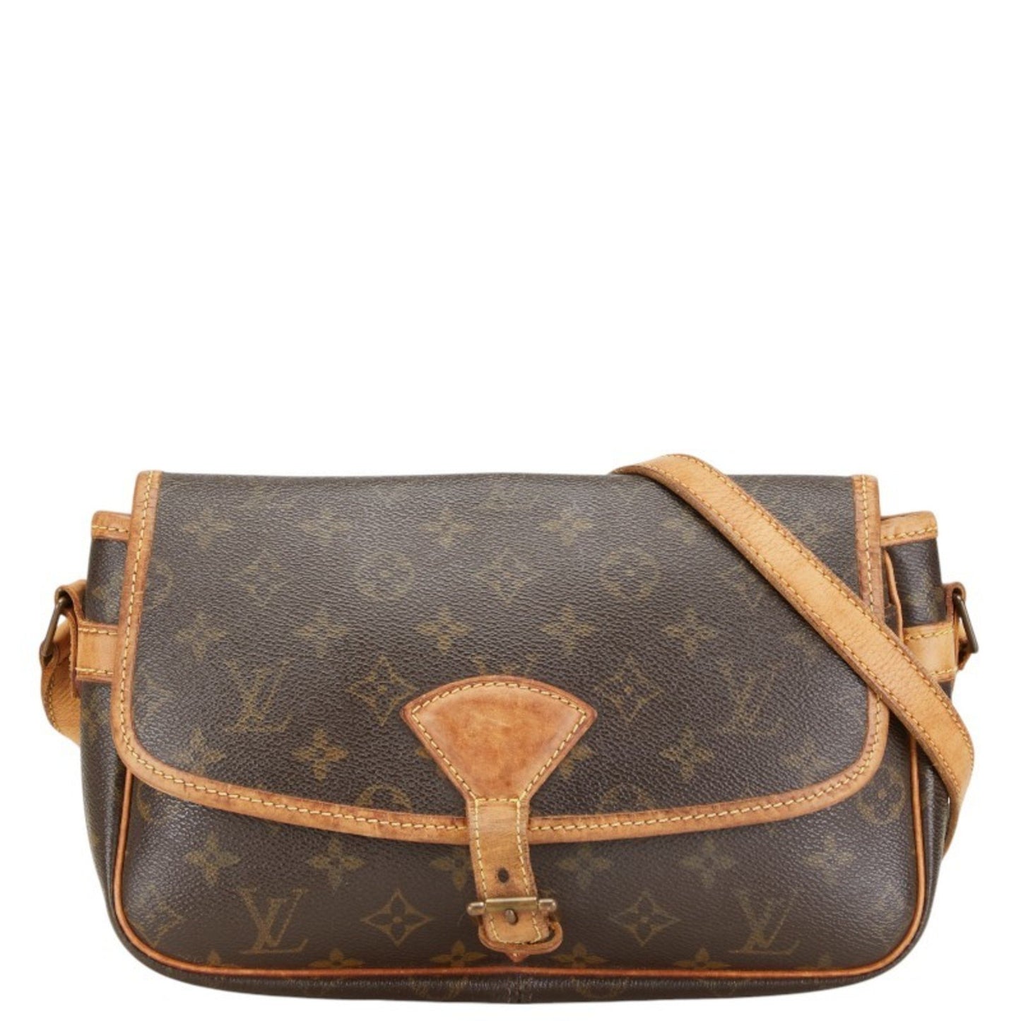 Louis Vuitton Sologne, Brown, Canvas, shoulder