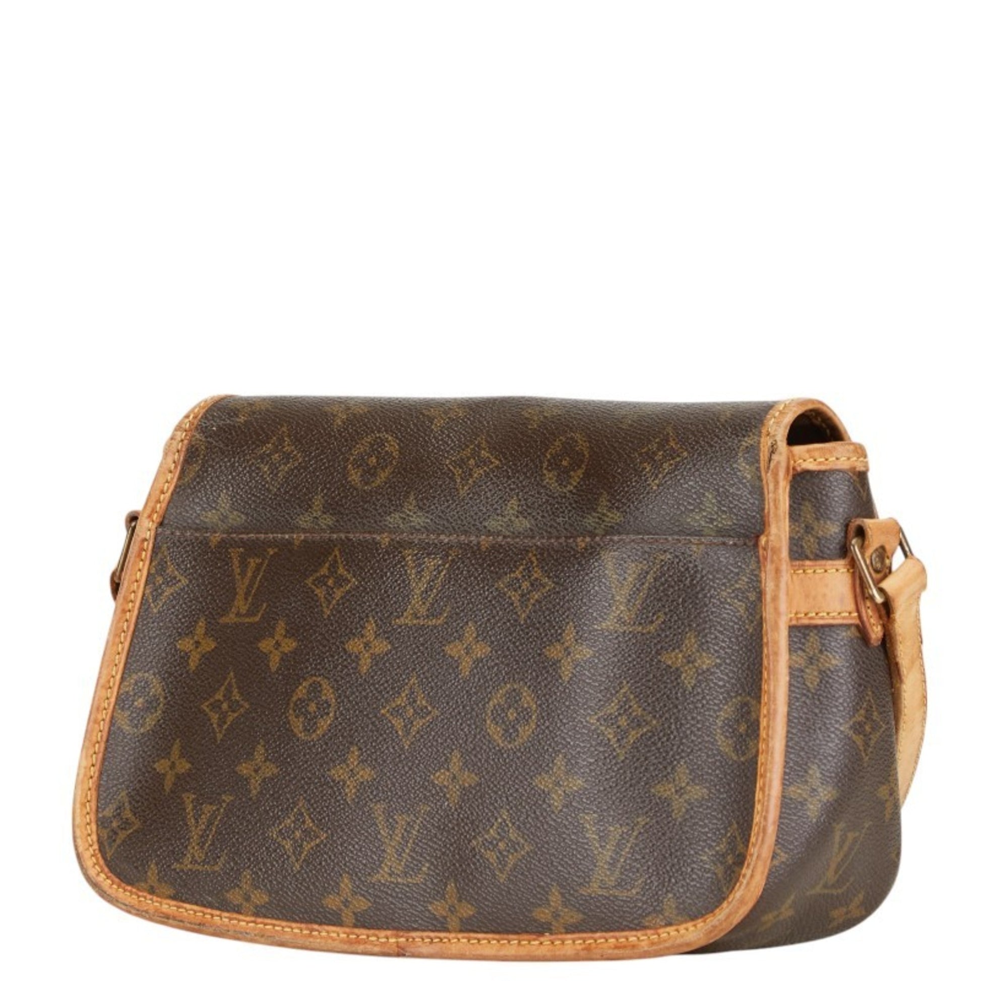 Louis Vuitton Sologne, Brown, Canvas, shoulder