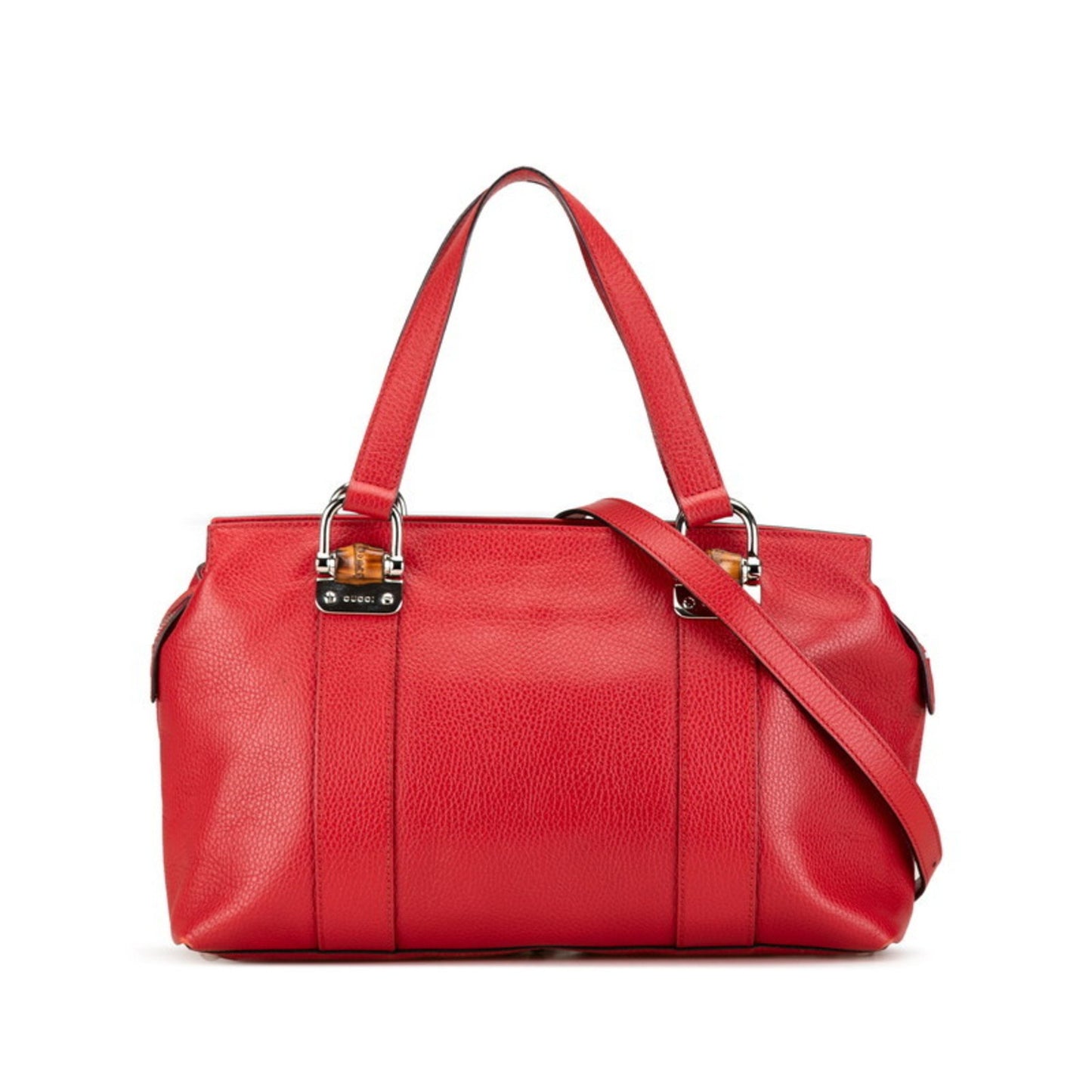 Gucci Bamboo, Red, Leather, shoulder