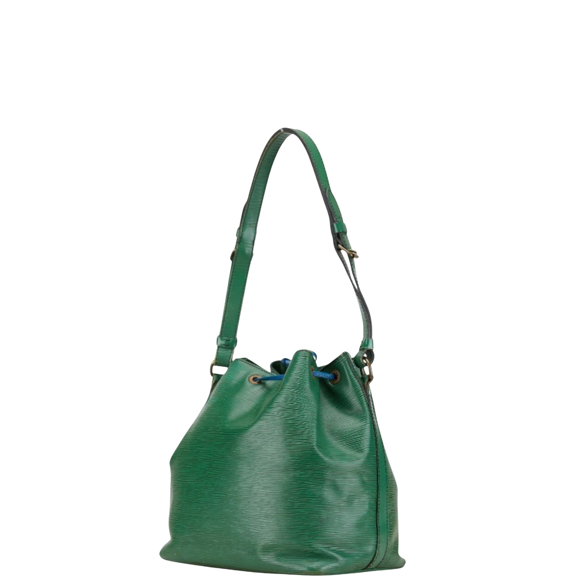 Louis Vuitton Petit Noé, Green, Leather, shoulder