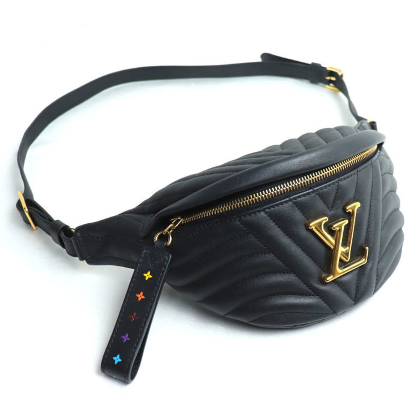 Louis Vuitton New Wave, Black, Leather, shoulder