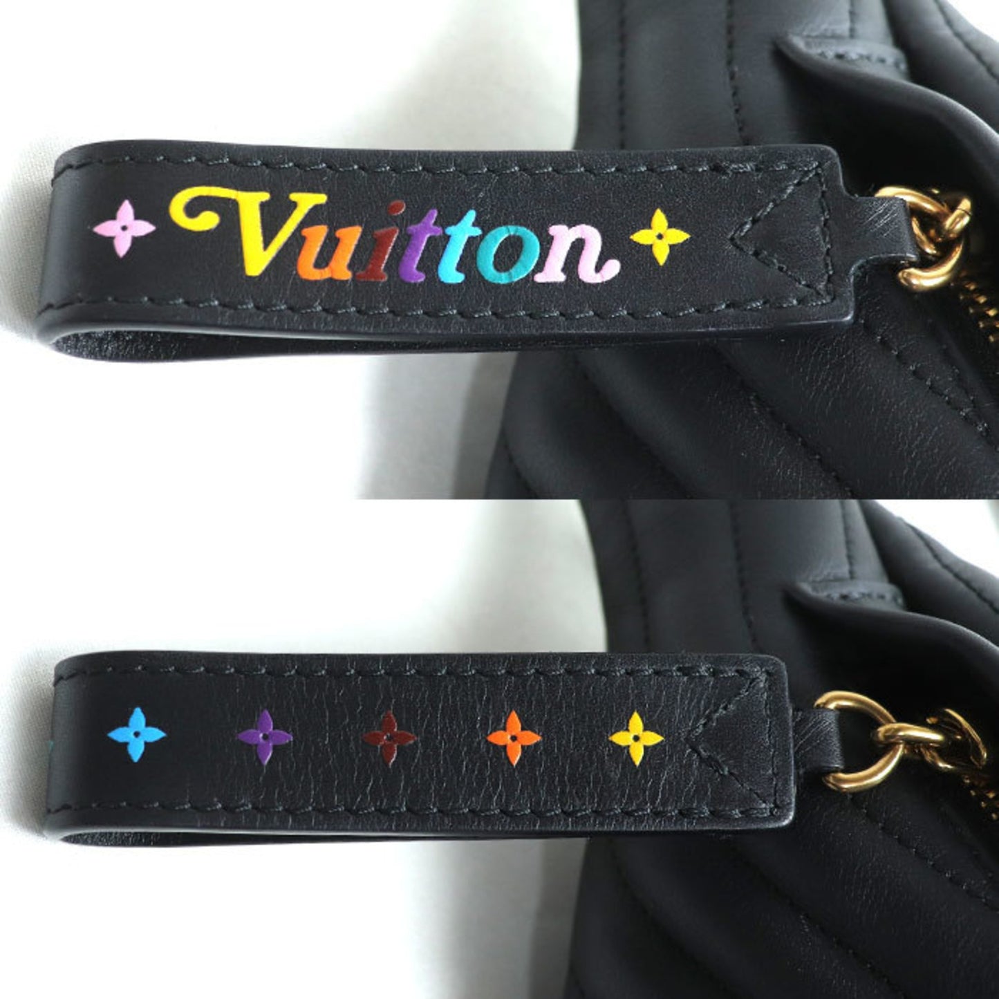 Louis Vuitton New Wave, Black, Leather, shoulder