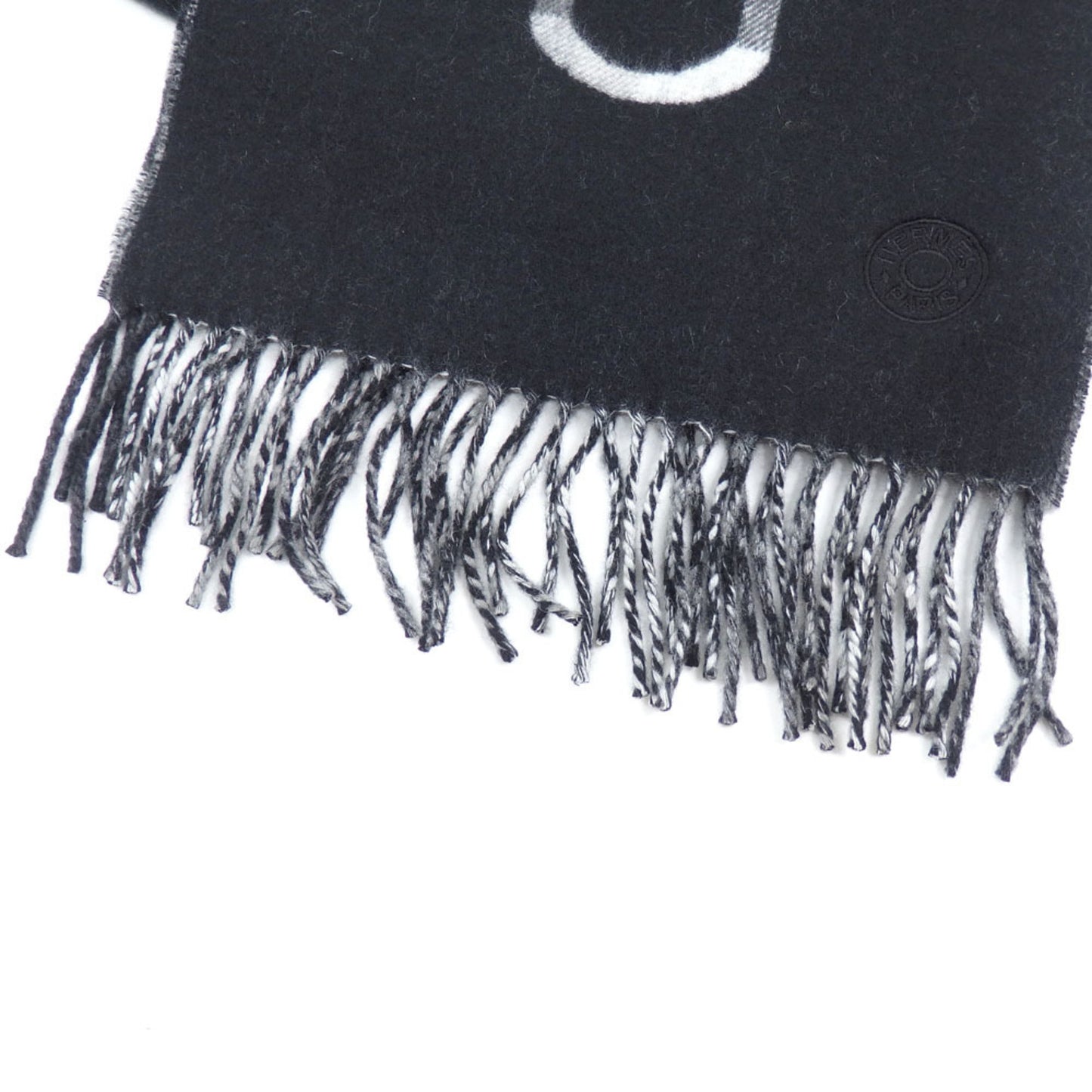 Hermès Chaine d'ancre, Black, Cashmere, scarf