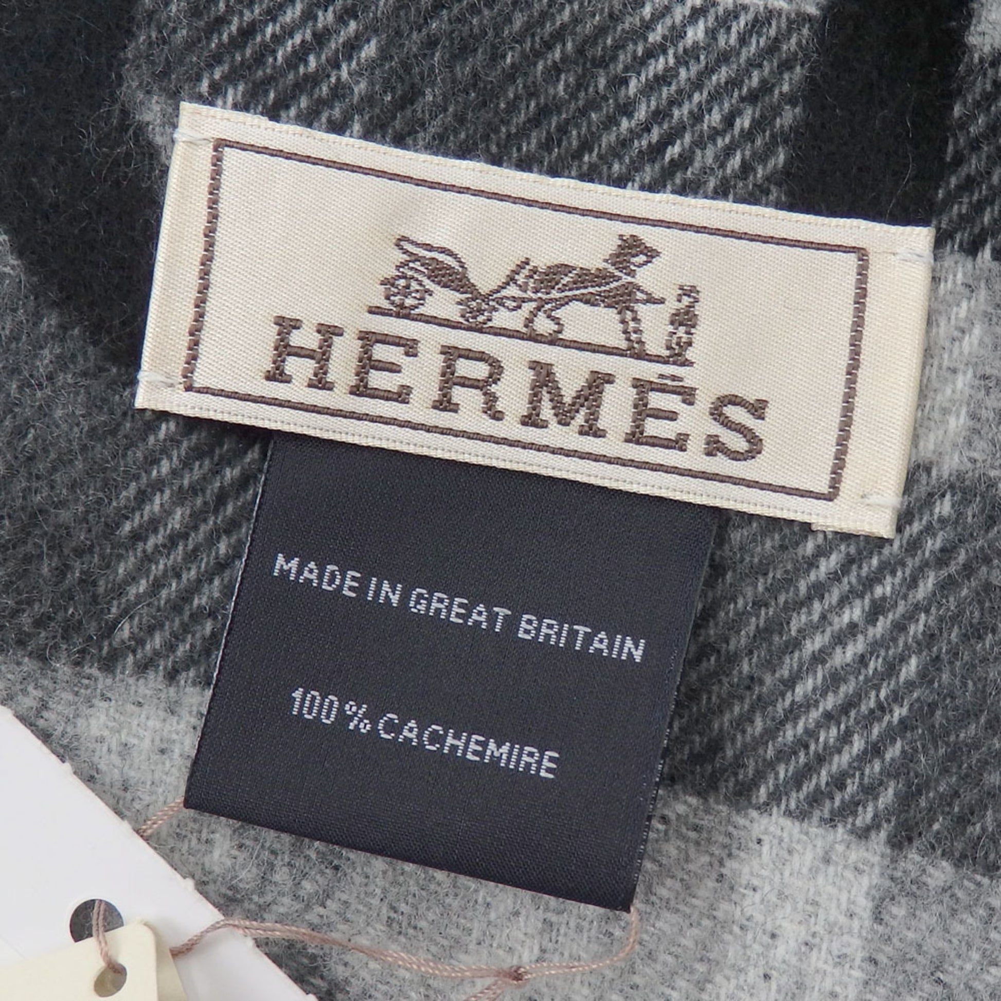 Hermès Chaine d'ancre, Black, Cashmere, scarf