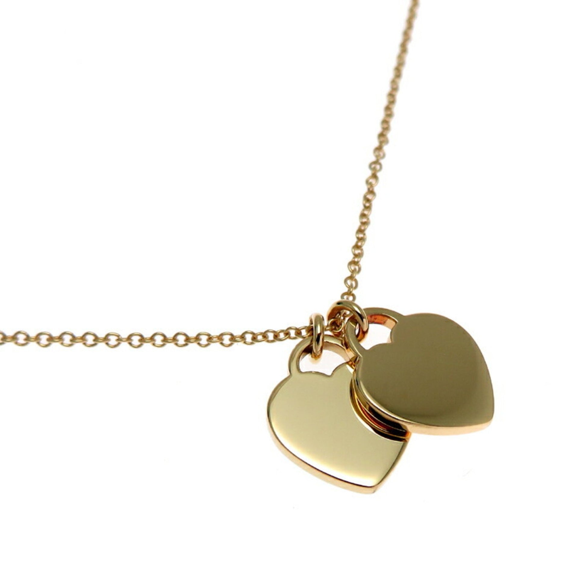 Tiffany & Co Double Heart, Gold, Yellow Gold, necklace