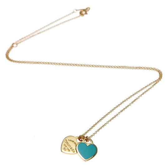 Tiffany & Co Double Heart, Gold, Yellow Gold, necklace