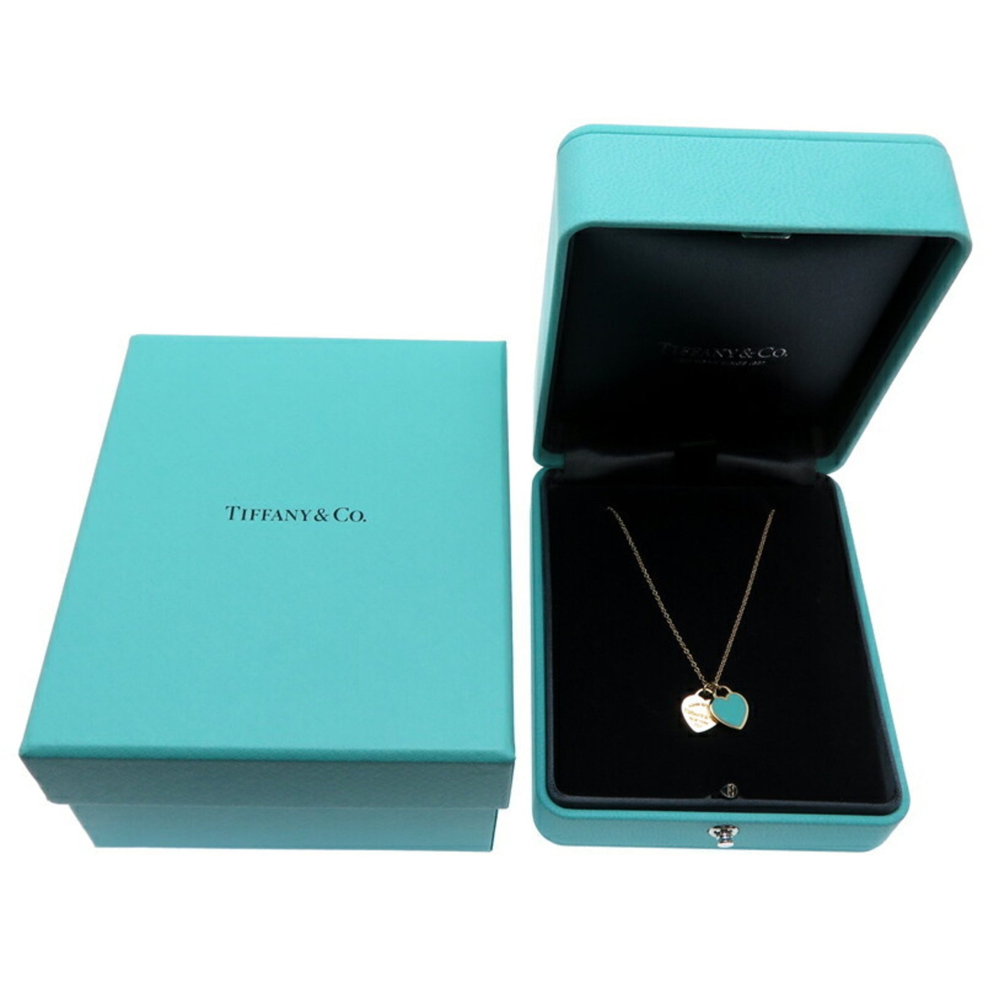 Tiffany & Co Double Heart, Gold, Yellow Gold, necklace