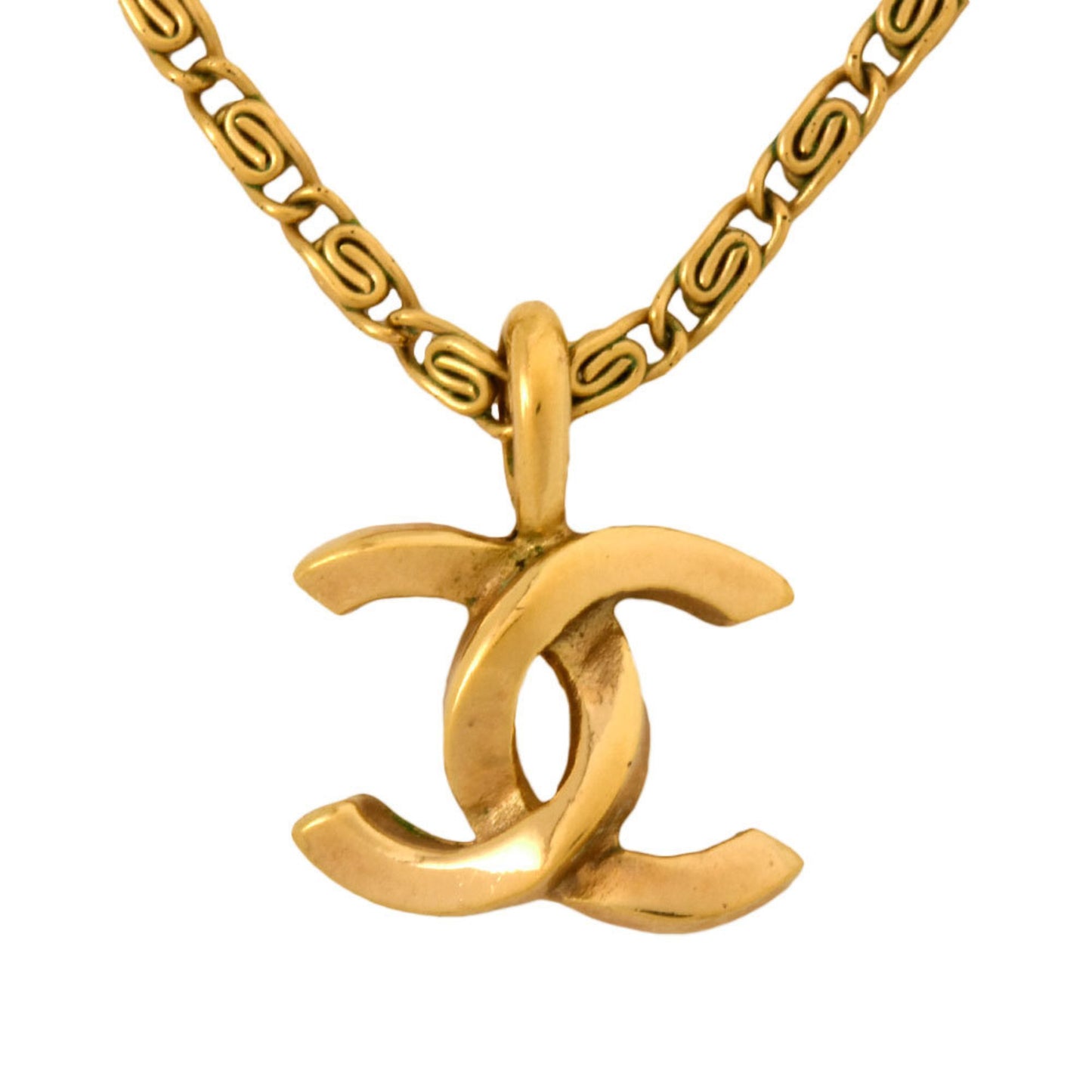 Chanel Coco Mark, Gold, Metal, necklace