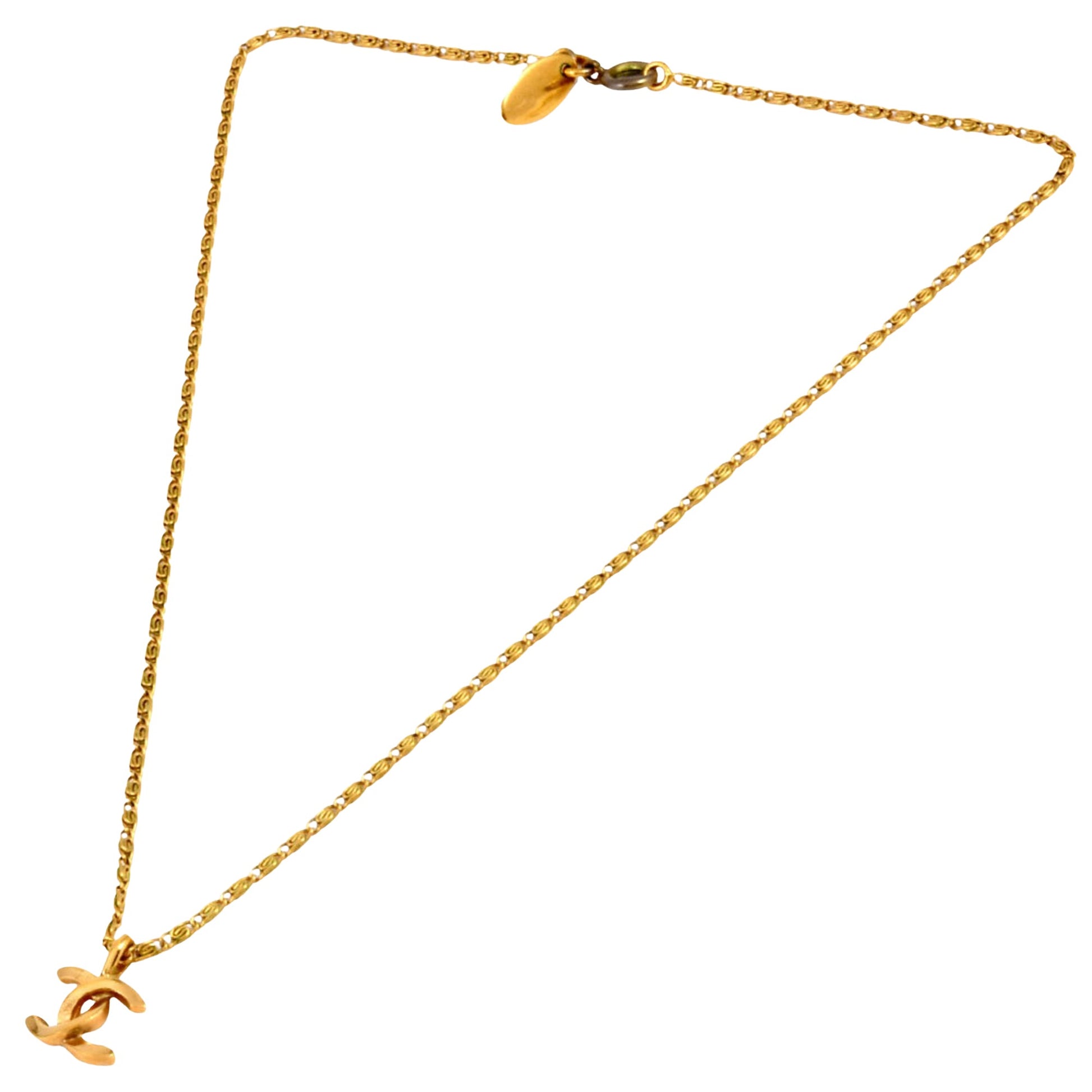 Chanel Coco Mark, Gold, Metal, necklace