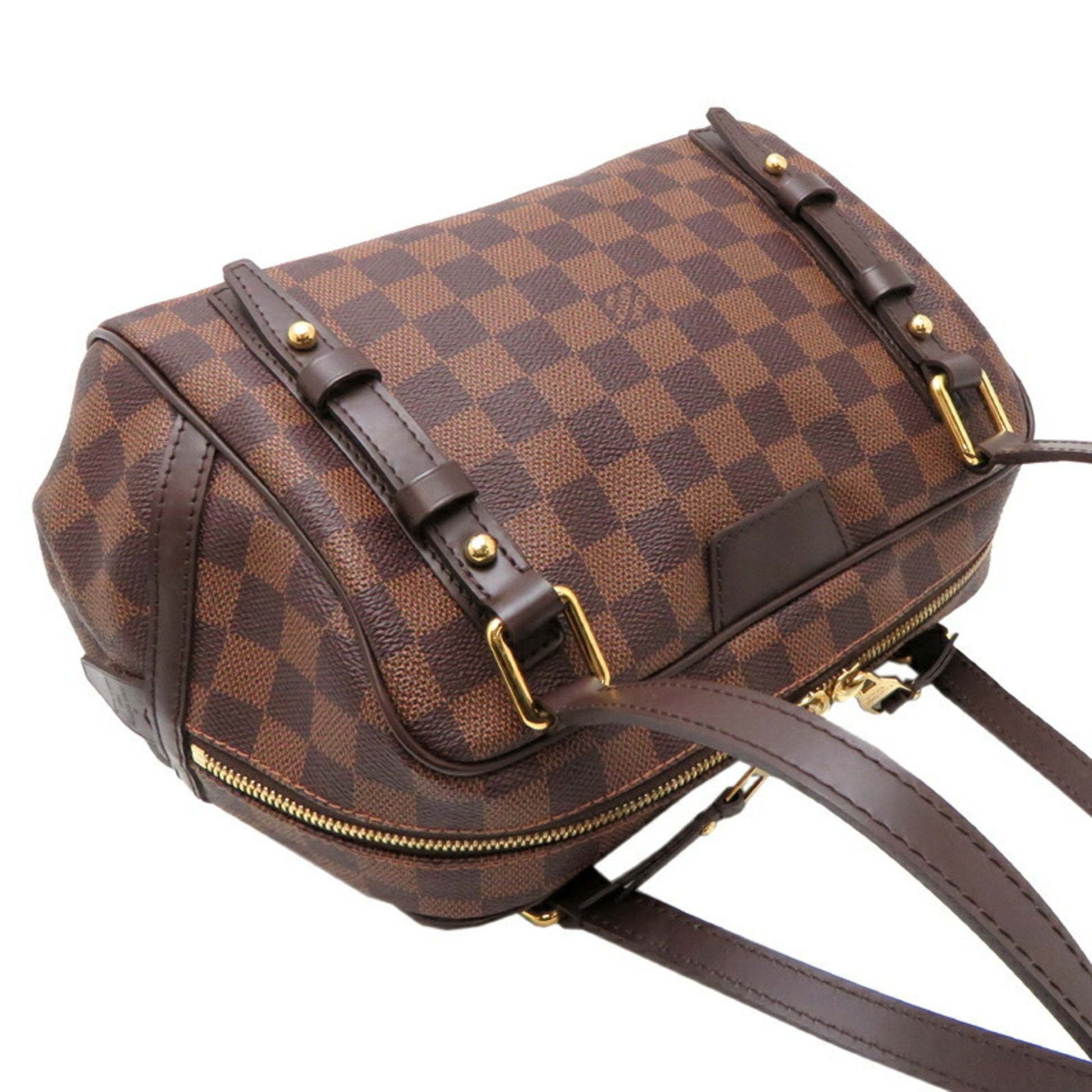 Louis Vuitton Rivington, Brown, Canvas, shoulder