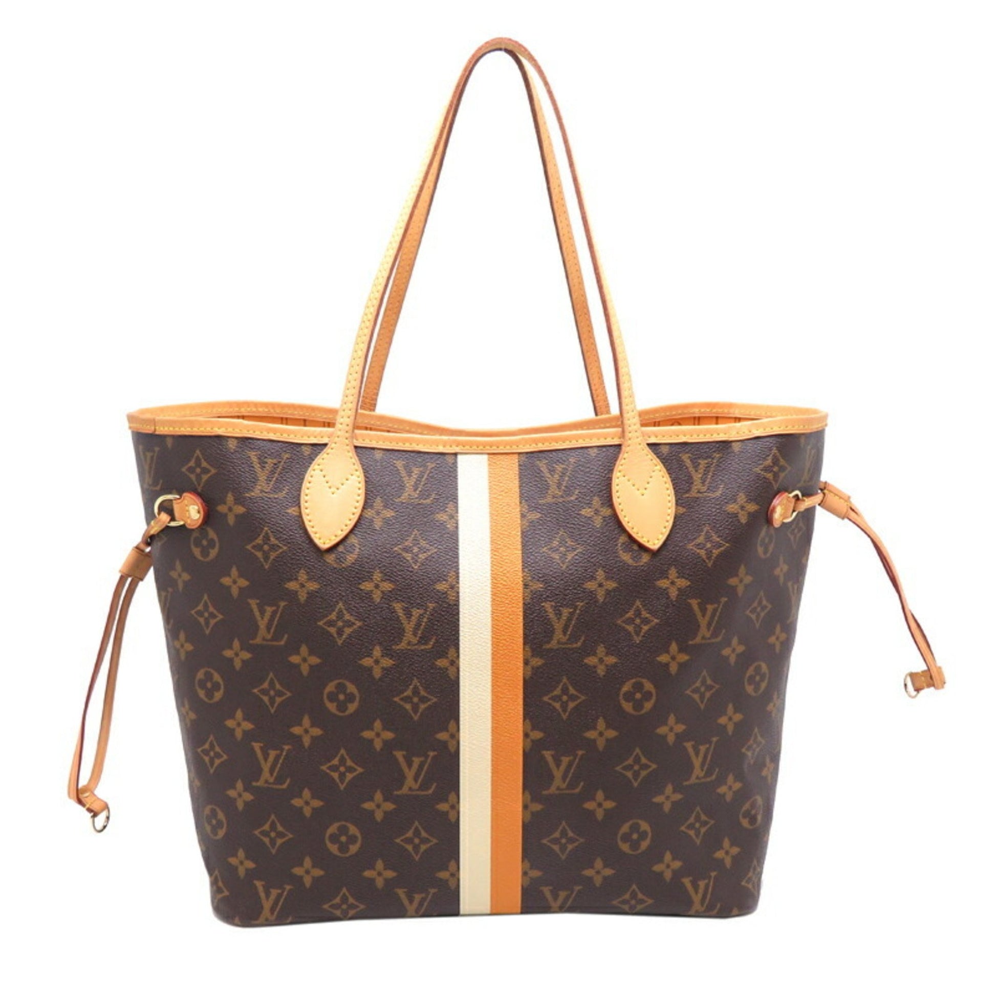 Louis Vuitton Neverfull MM, Brown, Canvas, tote