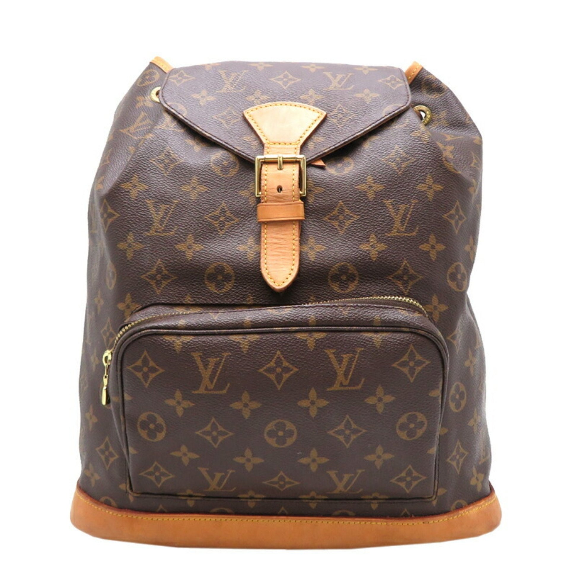 Louis Vuitton Montsouris GM, Brown, Canvas, backpack