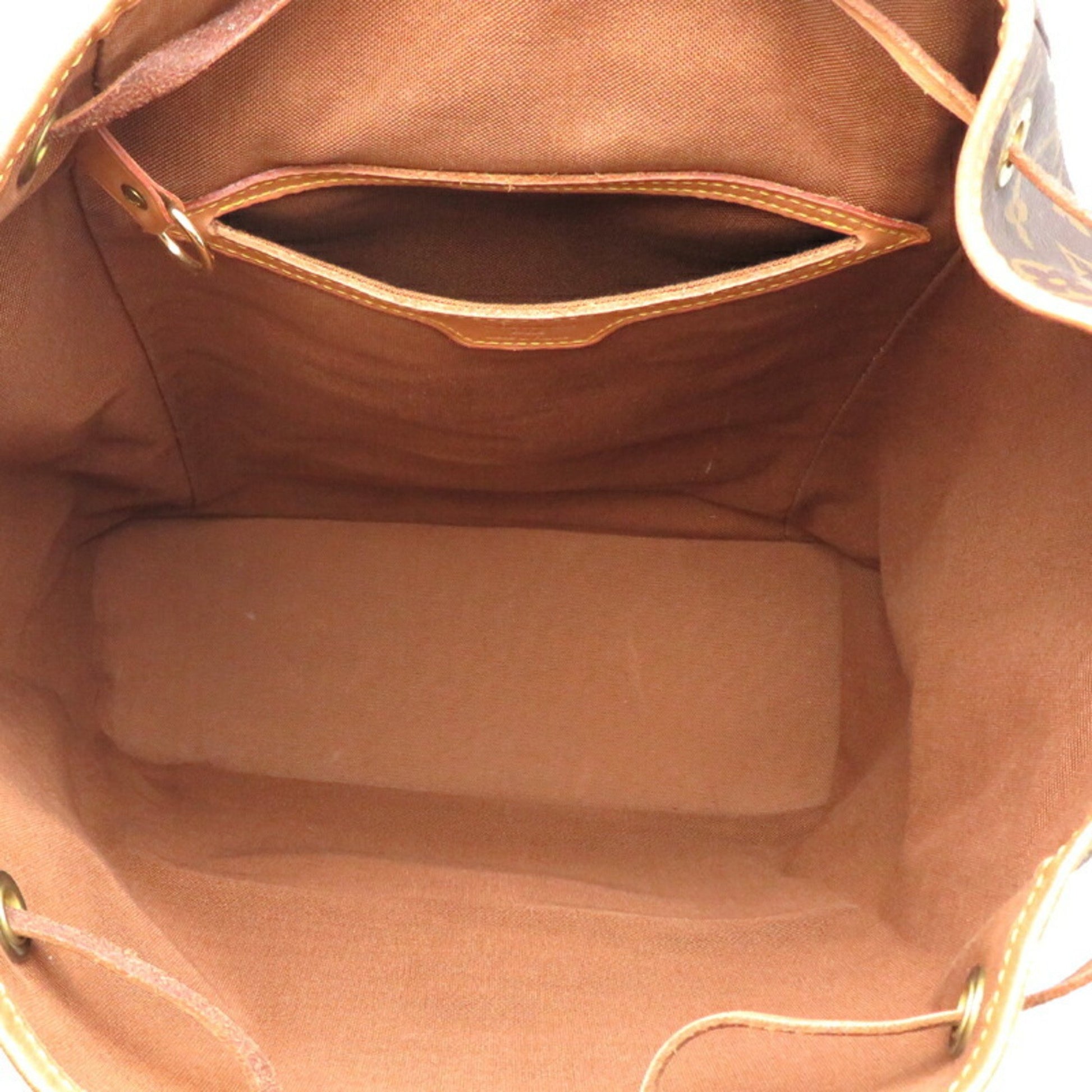 Louis Vuitton Montsouris GM, Brown, Canvas, backpack