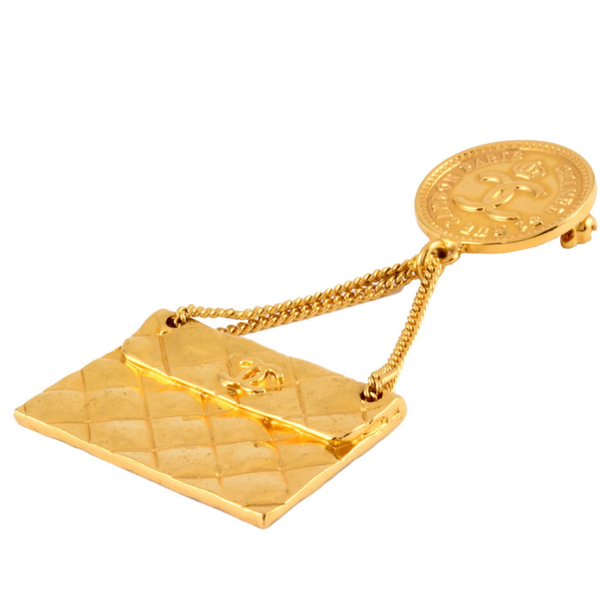 Chanel Cambon, Gold, Metal, brooch