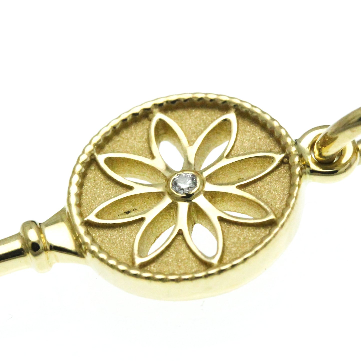 Tiffany & Co Daisy Key, Gold, Yellow Gold, necklace