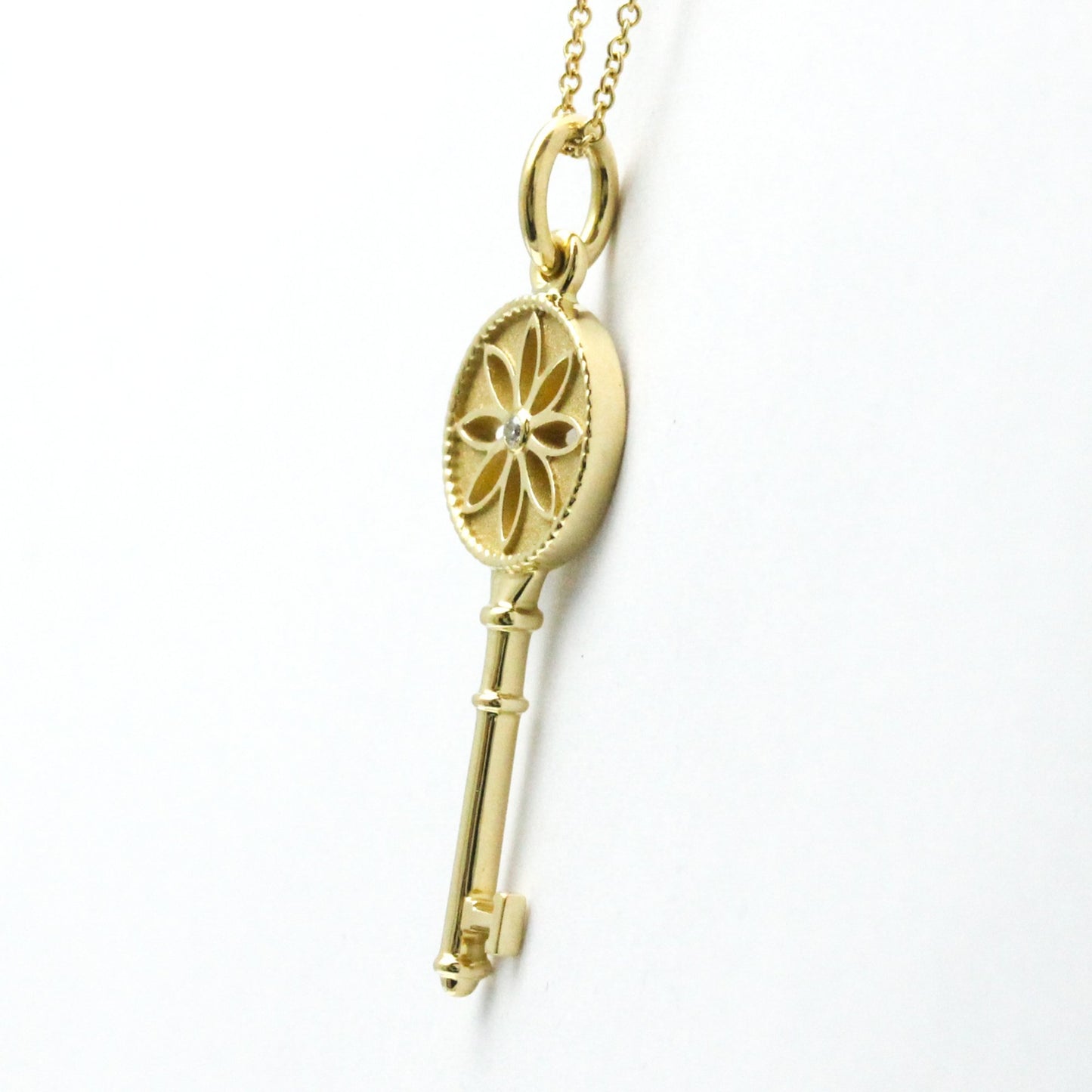 Tiffany & Co Daisy Key, Gold, Yellow Gold, necklace