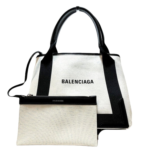 Balenciaga Cabas, White, Canvas, tote
