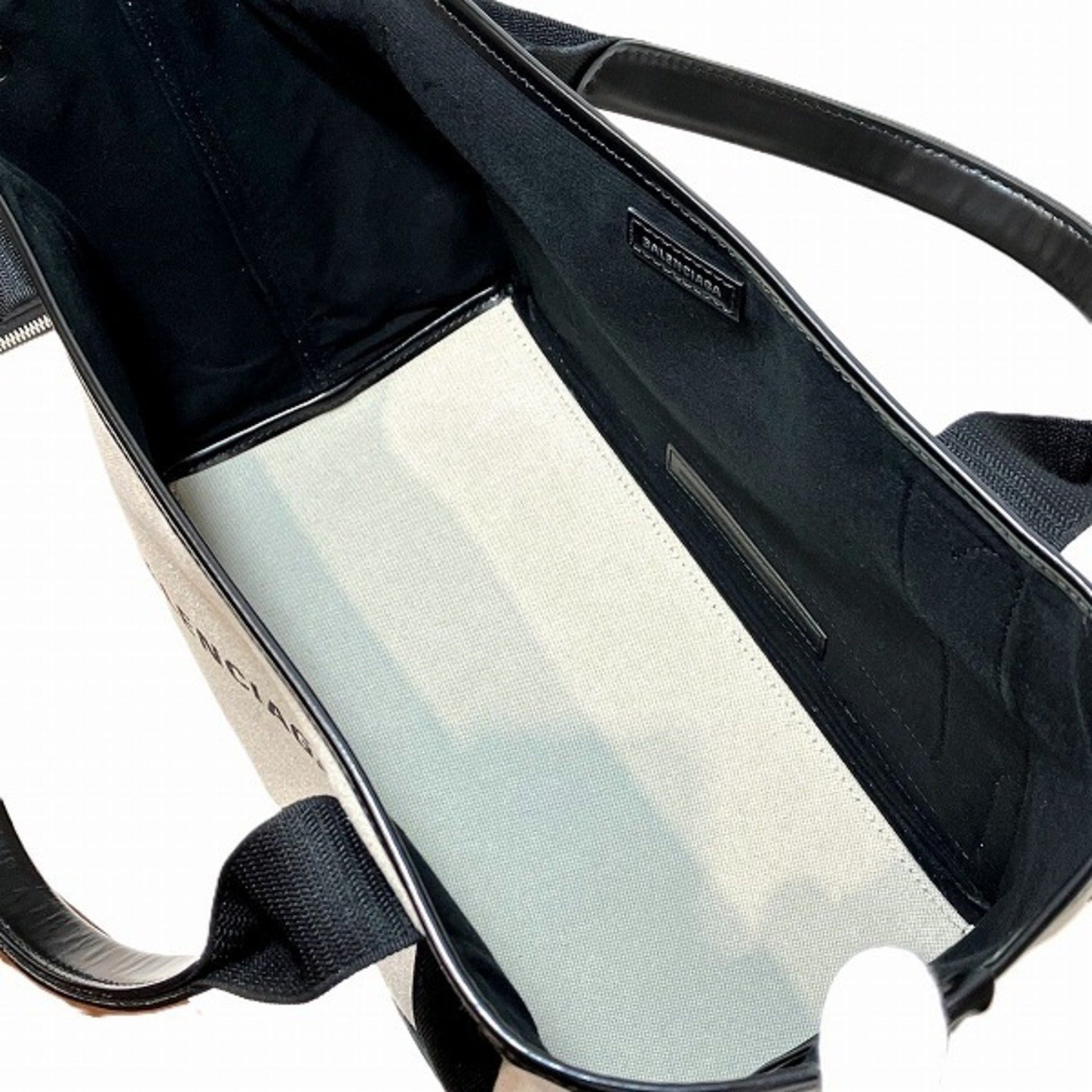 Balenciaga Cabas, White, Canvas, tote