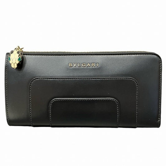 Bulgari Serpenti, Black, Leather, wallet