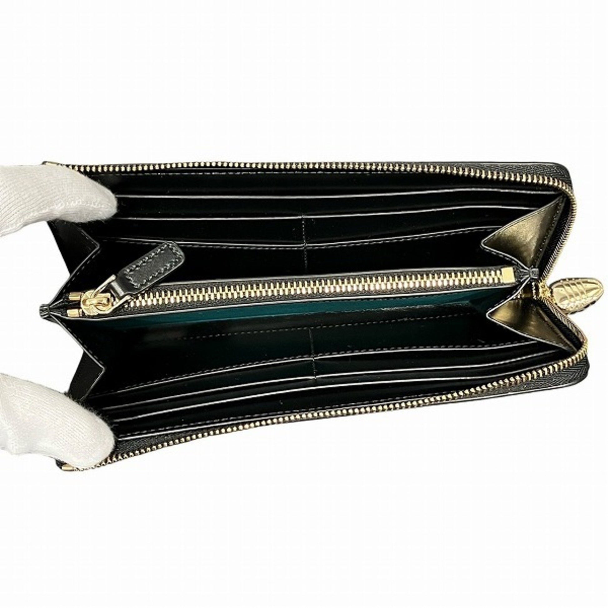 Bulgari Serpenti, Black, Leather, wallet