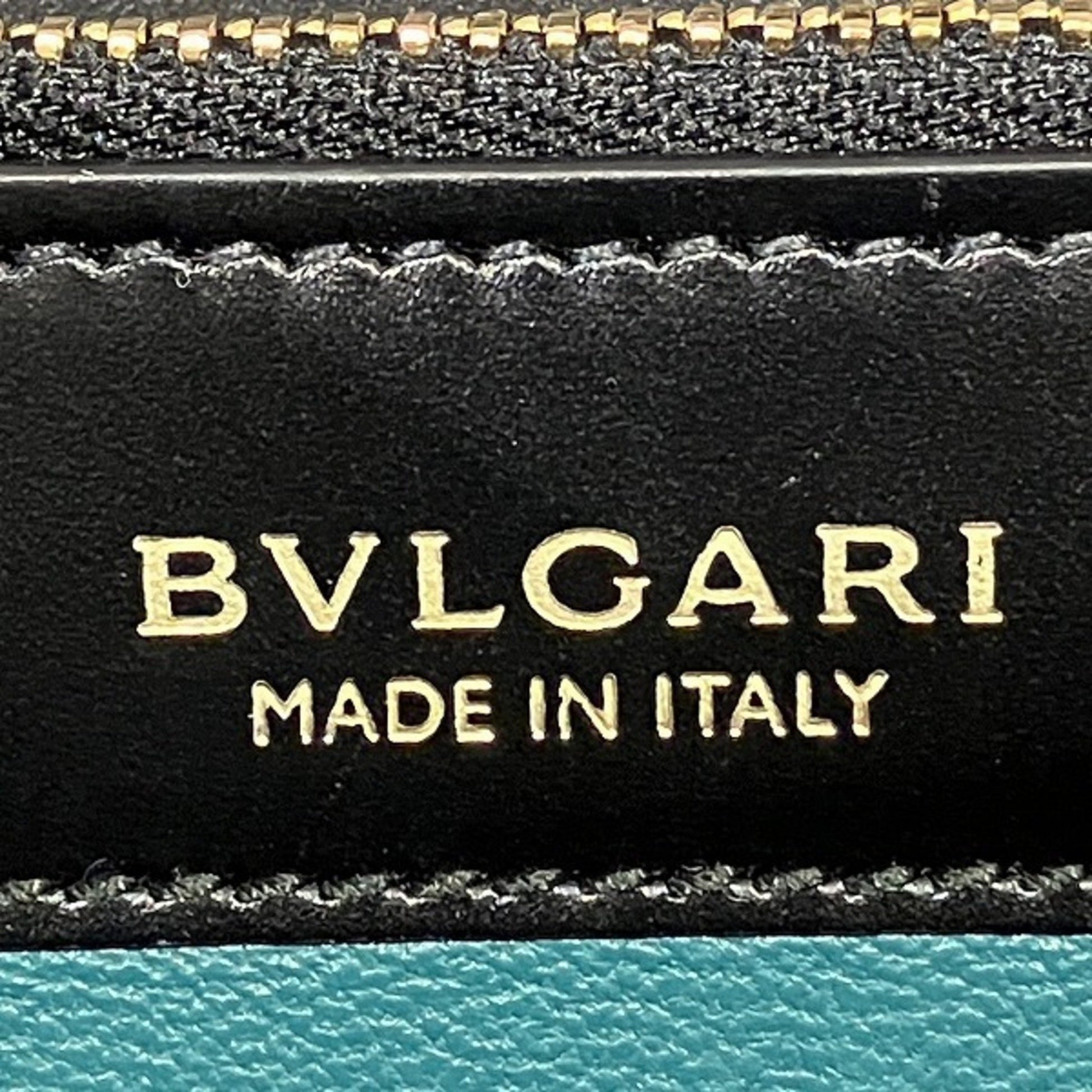 Bulgari Serpenti, Black, Leather, wallet