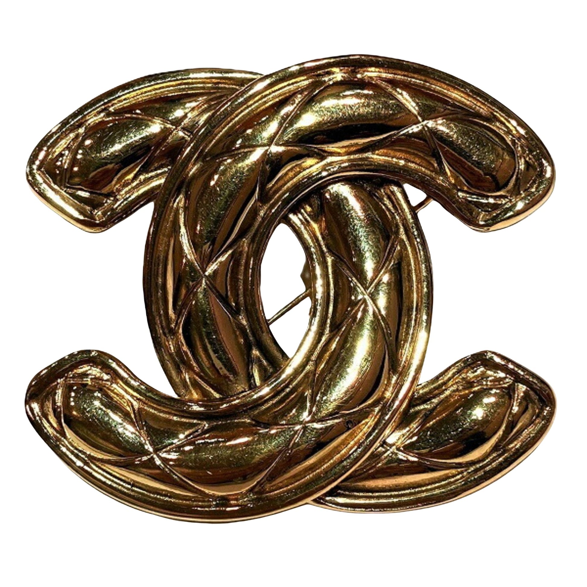 Chanel Coco Mark, Gold, Gold Plated, brooch