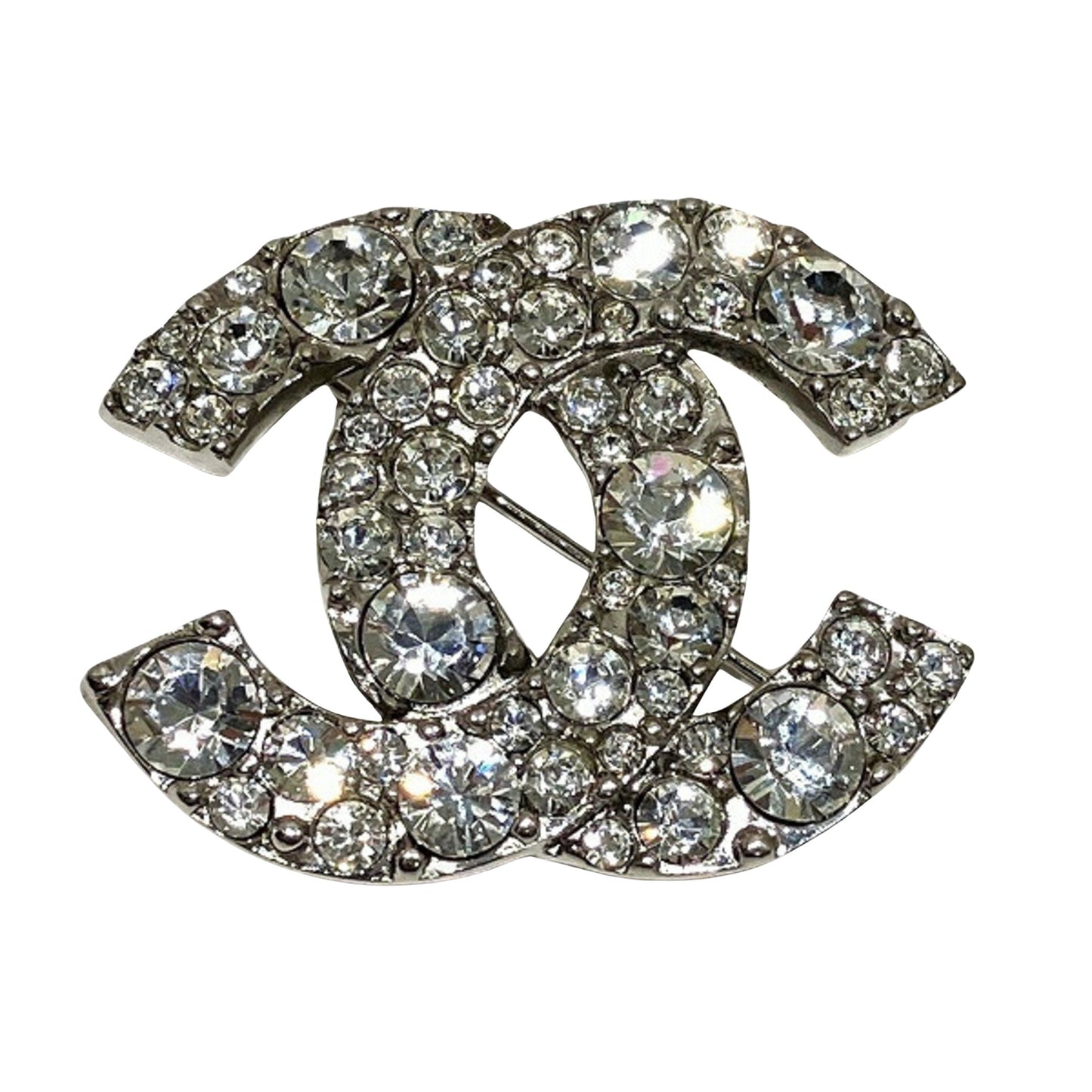 Chanel Coco Mark, Silver, Metal, brooch