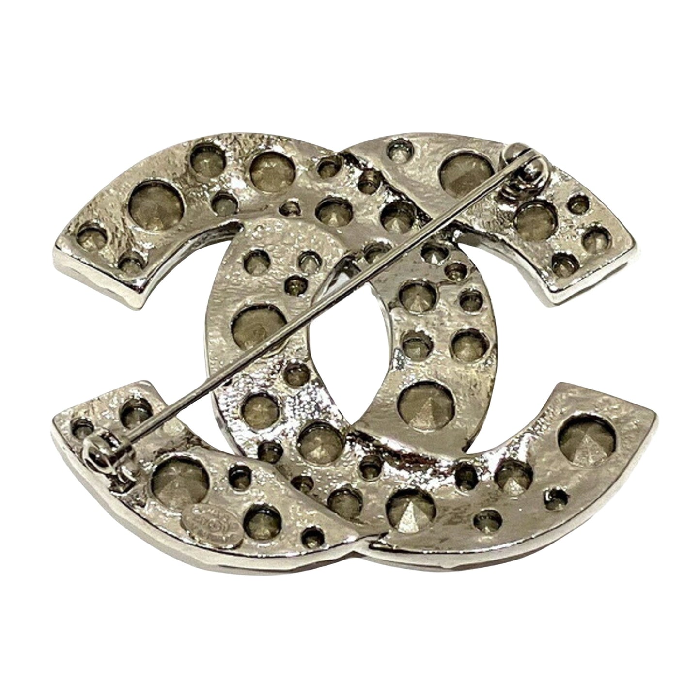 Chanel Coco Mark, Silver, Metal, brooch