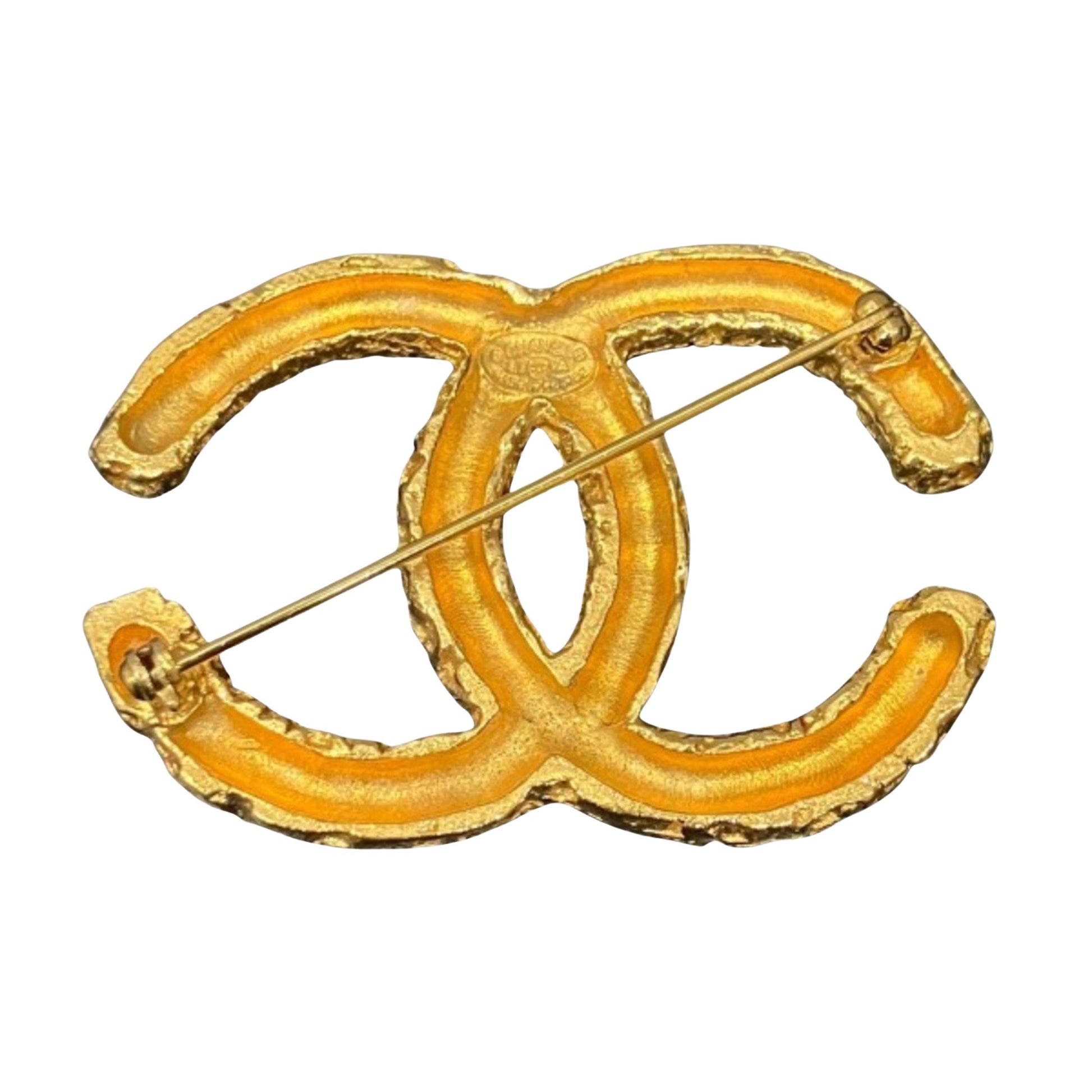 Chanel Coco Mark, Gold, Metal, brooch