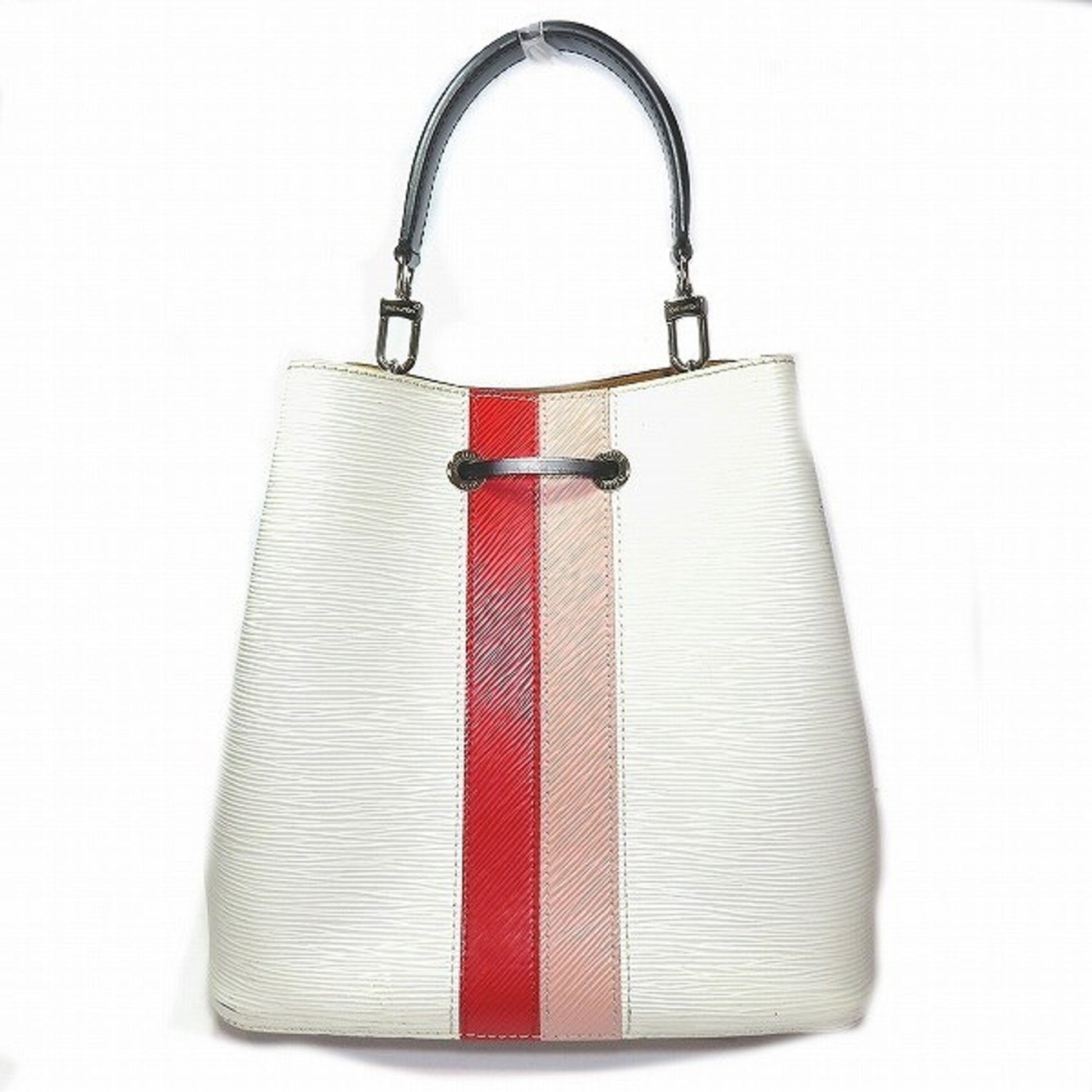 Louis Vuitton NéoNoé, White, Leather, handbag