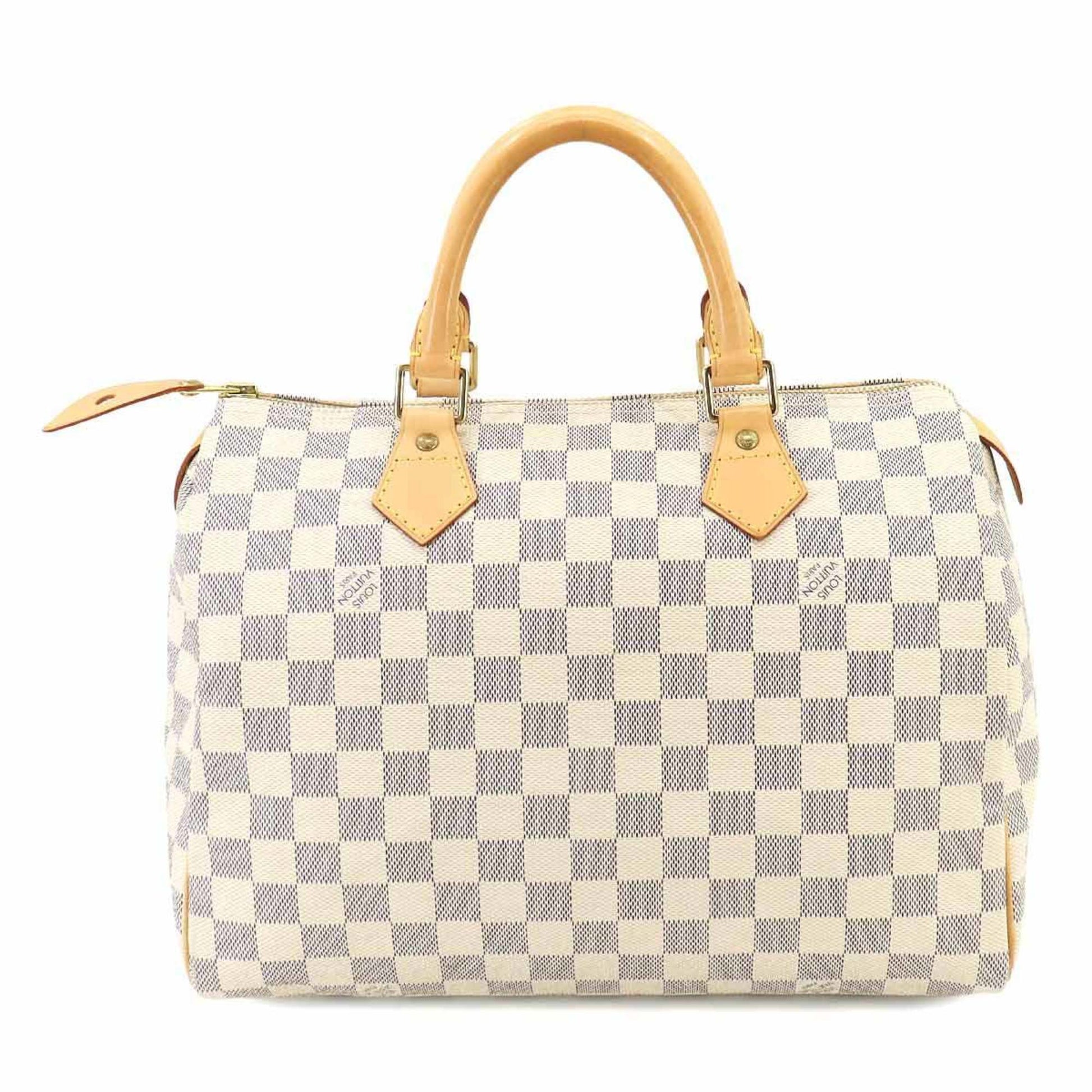 Louis Vuitton Speedy 30, White, Canvas, handbag