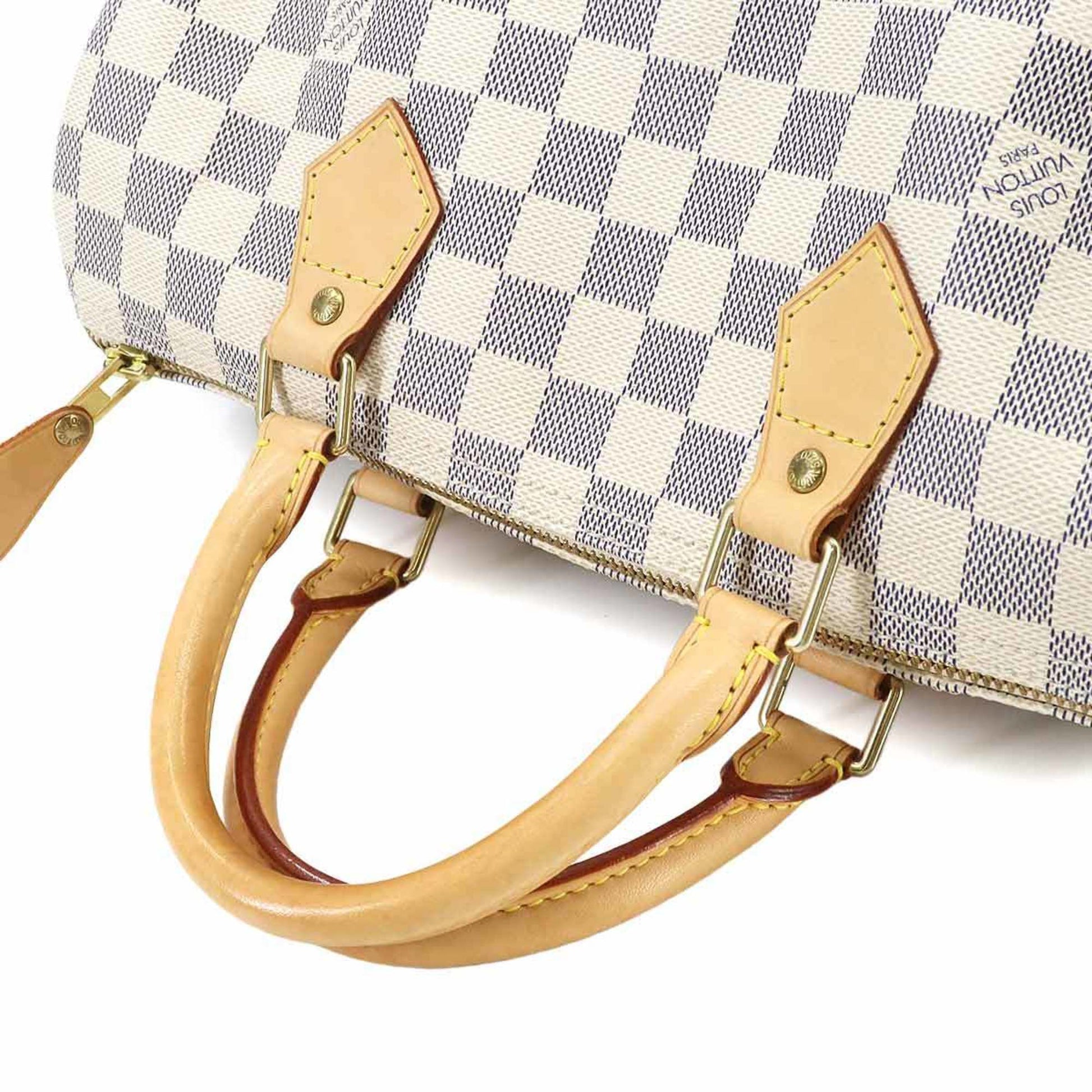 Louis Vuitton Speedy 30, White, Canvas, handbag