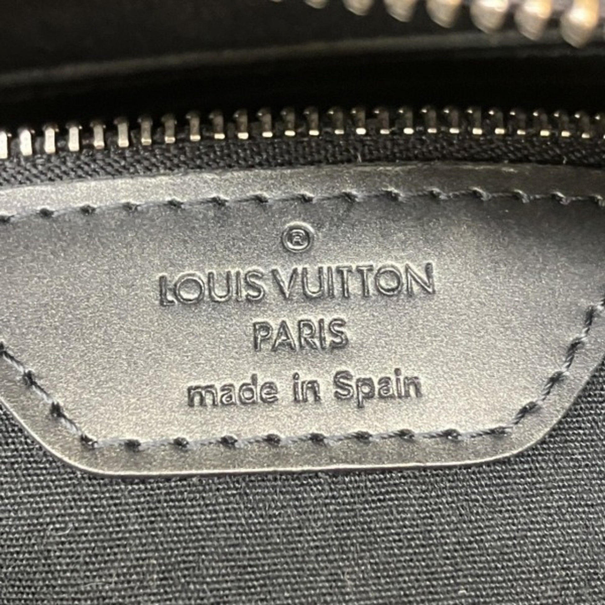 Louis Vuitton Stockton, Black, Leather, tote