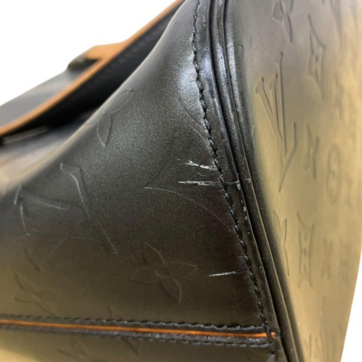 Louis Vuitton Stockton, Black, Leather, tote