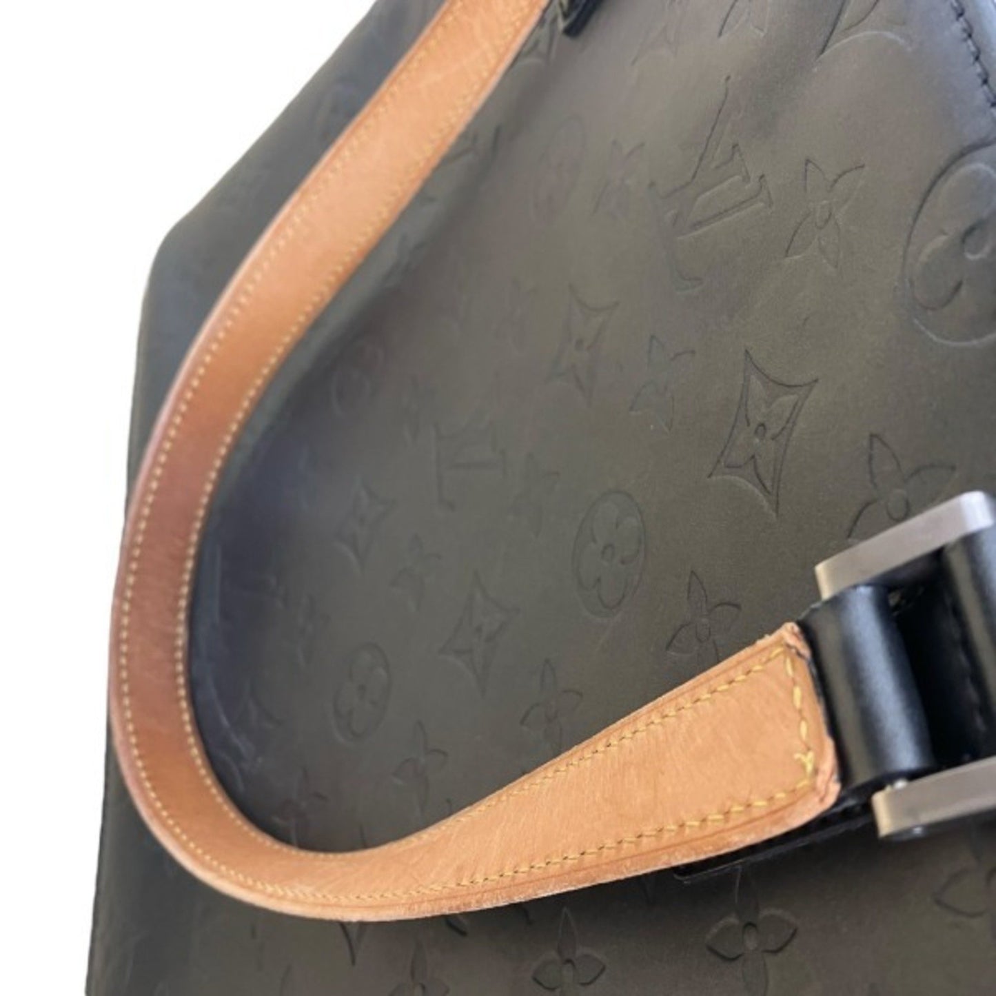 Louis Vuitton Stockton, Black, Leather, tote