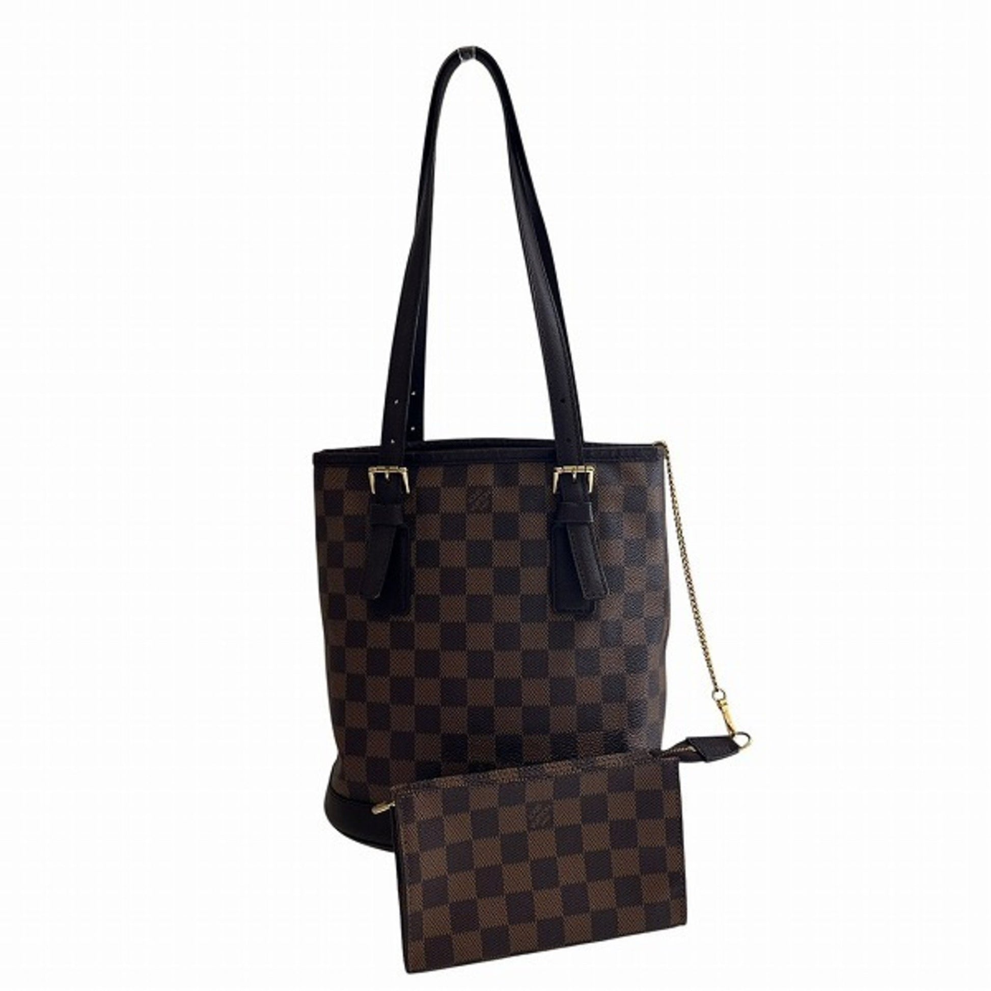 Louis Vuitton Marais, Brown, Canvas, tote