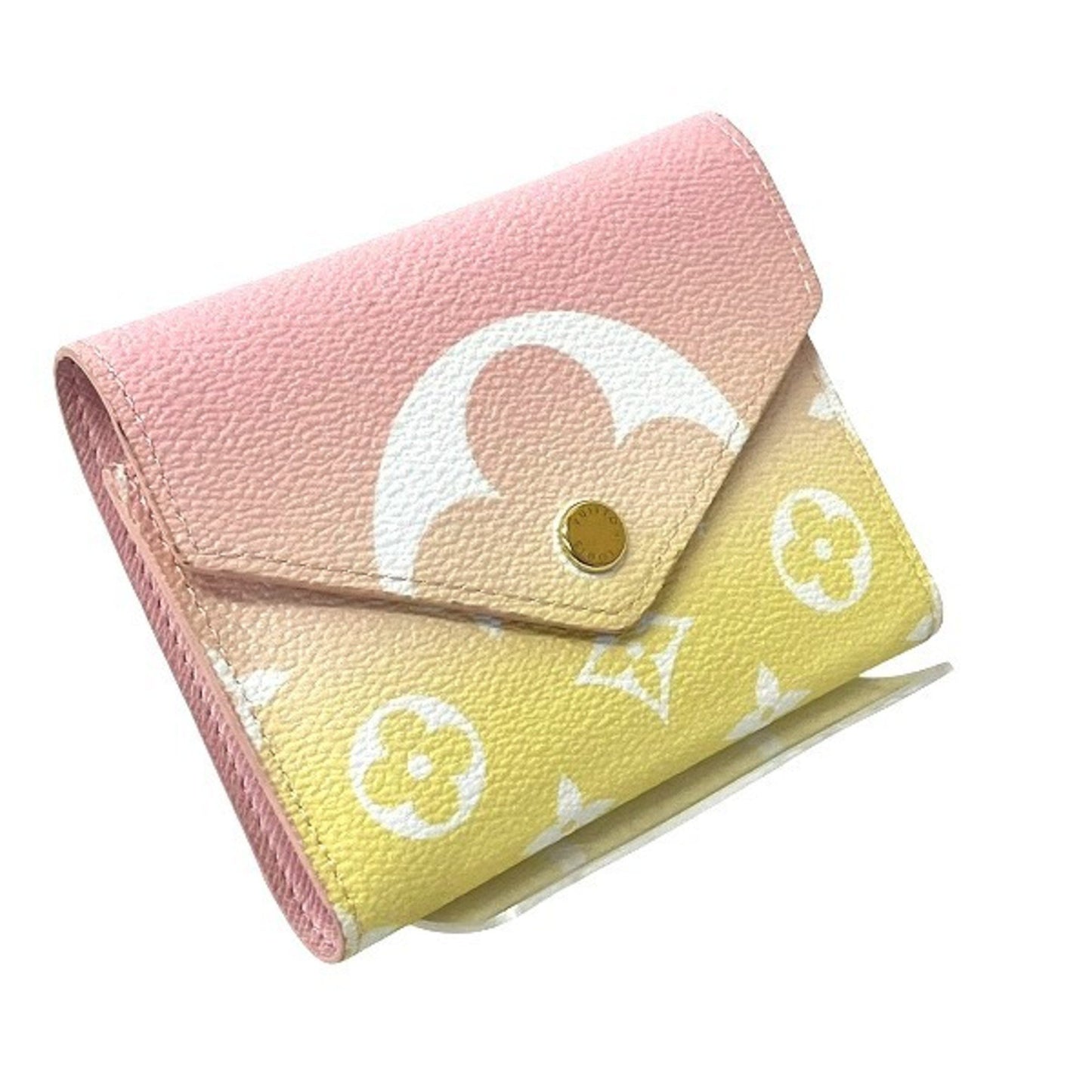 Louis Vuitton Portefeuille Victorine, Pink, Canvas, wallet