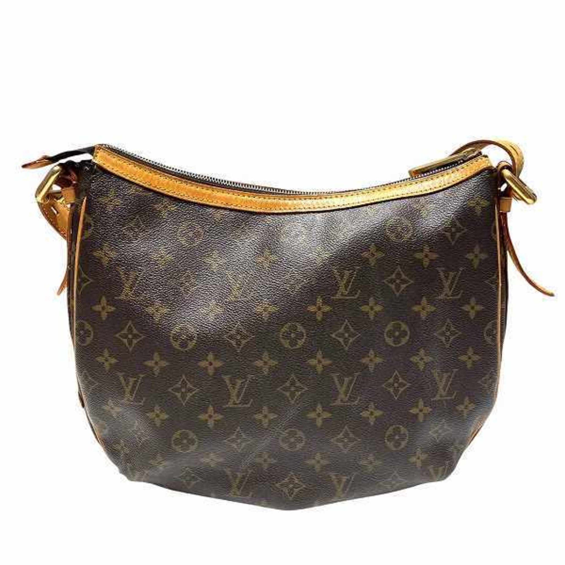 Louis Vuitton Tulum, Brown, Canvas, shoulder