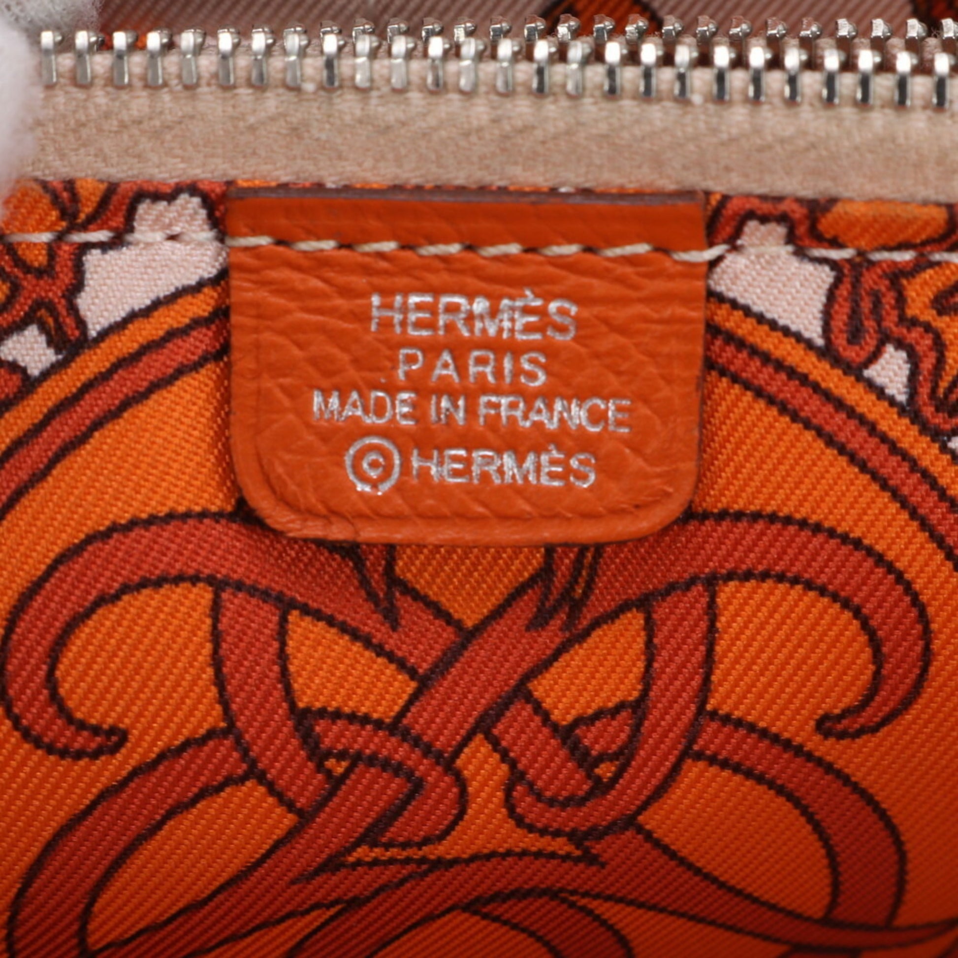 Hermès Silk'In, Orange, Leather, wallet